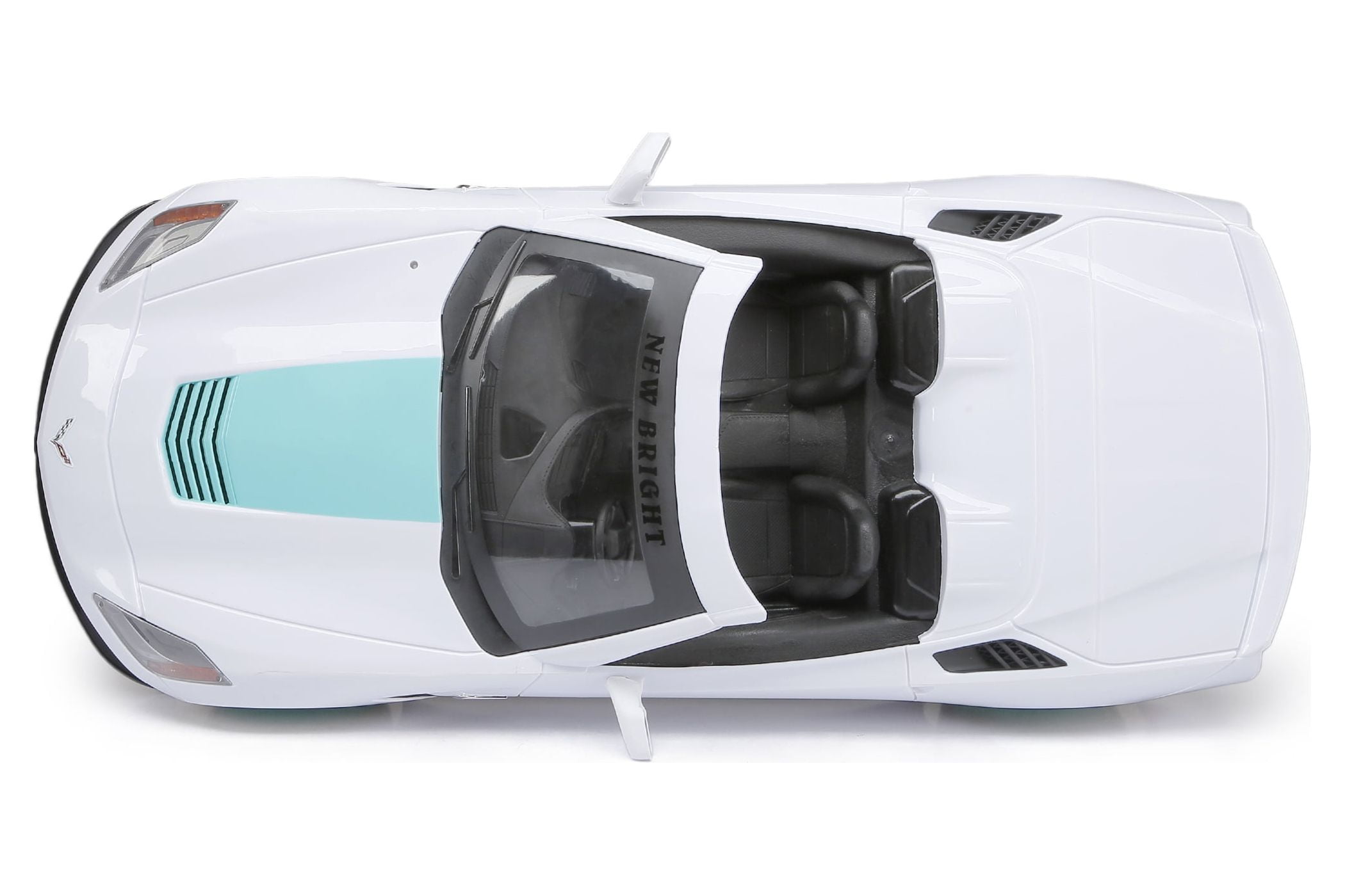 New Bright (1:8) Corvette Battery Radio Control Sports Car, 60816U-H, White - Image 2