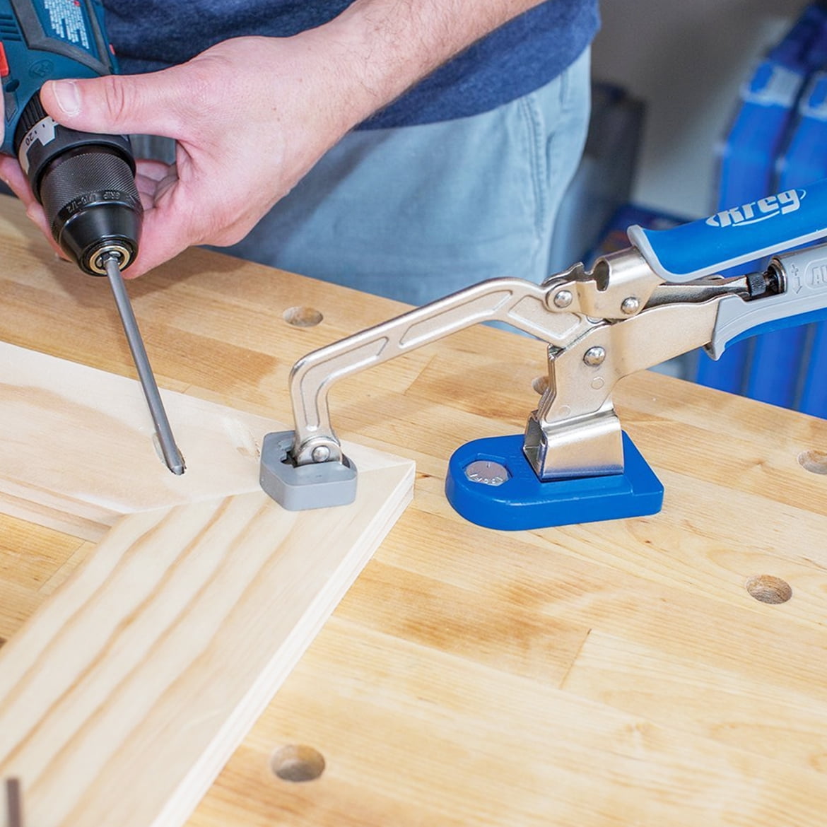 Kreg KBC3-BAS Bench Clamp with Bench Clamp Base, Ergonomic Clamps - Image 7