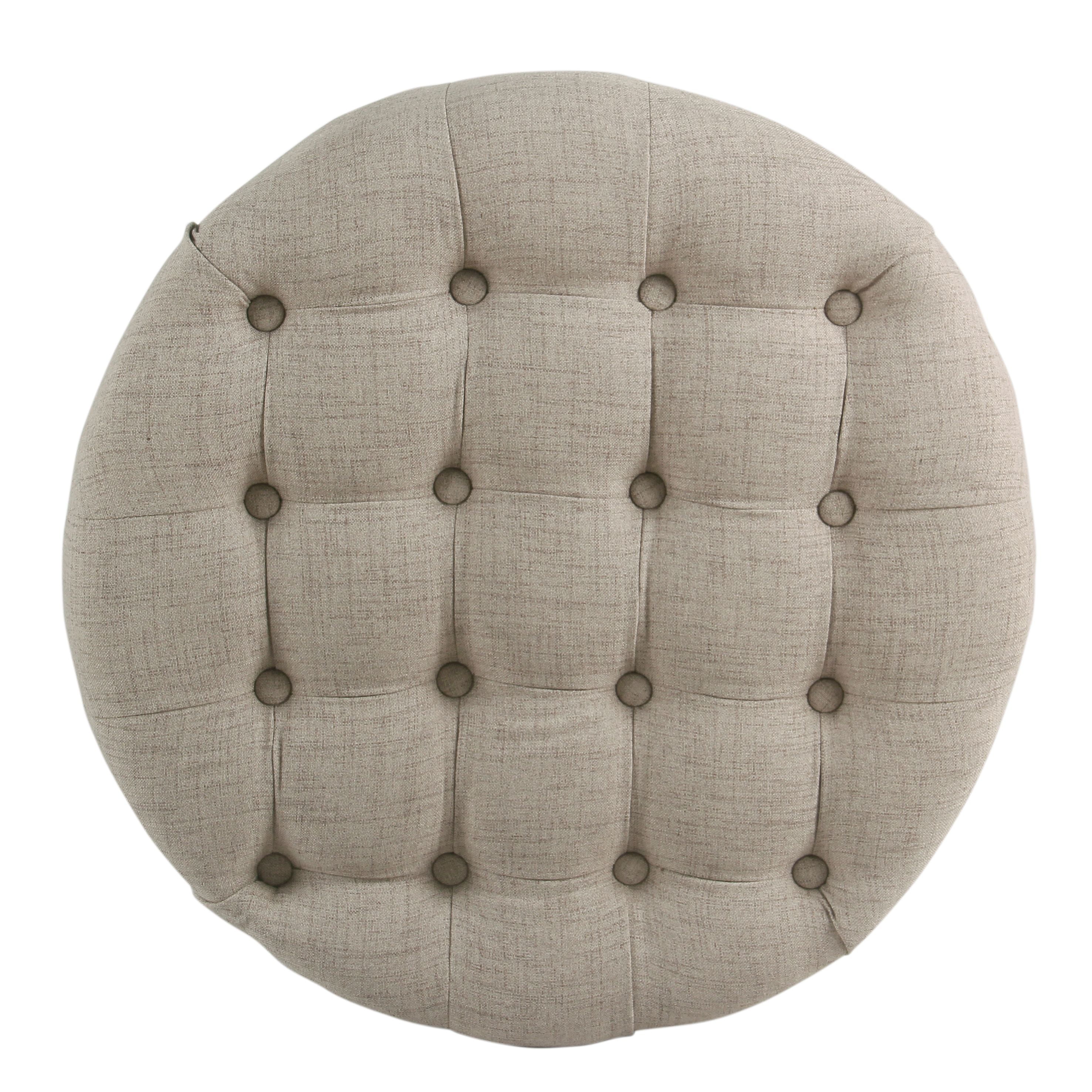 HomePop Large Tufted Round Storage Ottoman, Multiple Colors - Image 7