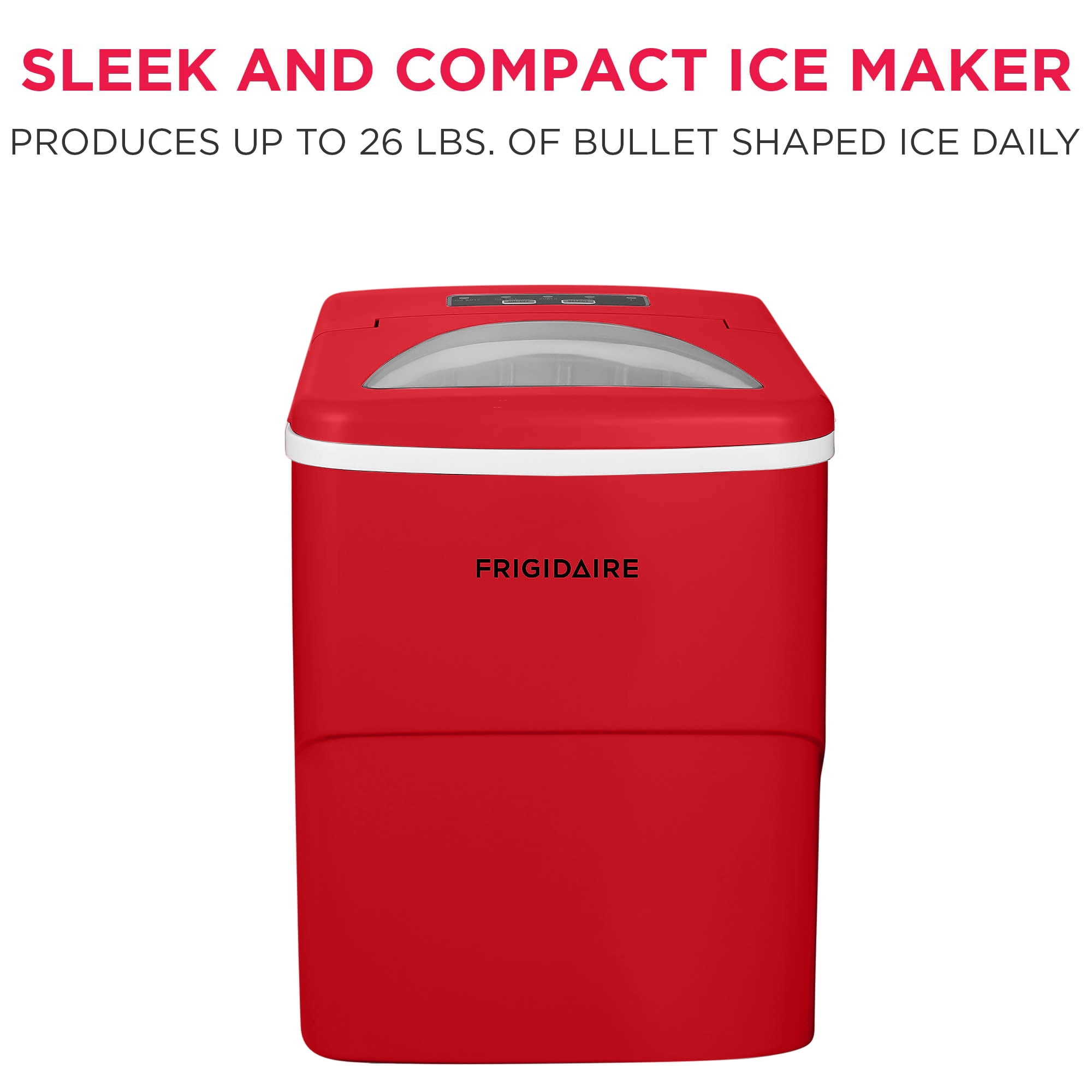 Frigidaire 26lb. Portable Countertop Icemaker - EFIC108 - RED - Image 4