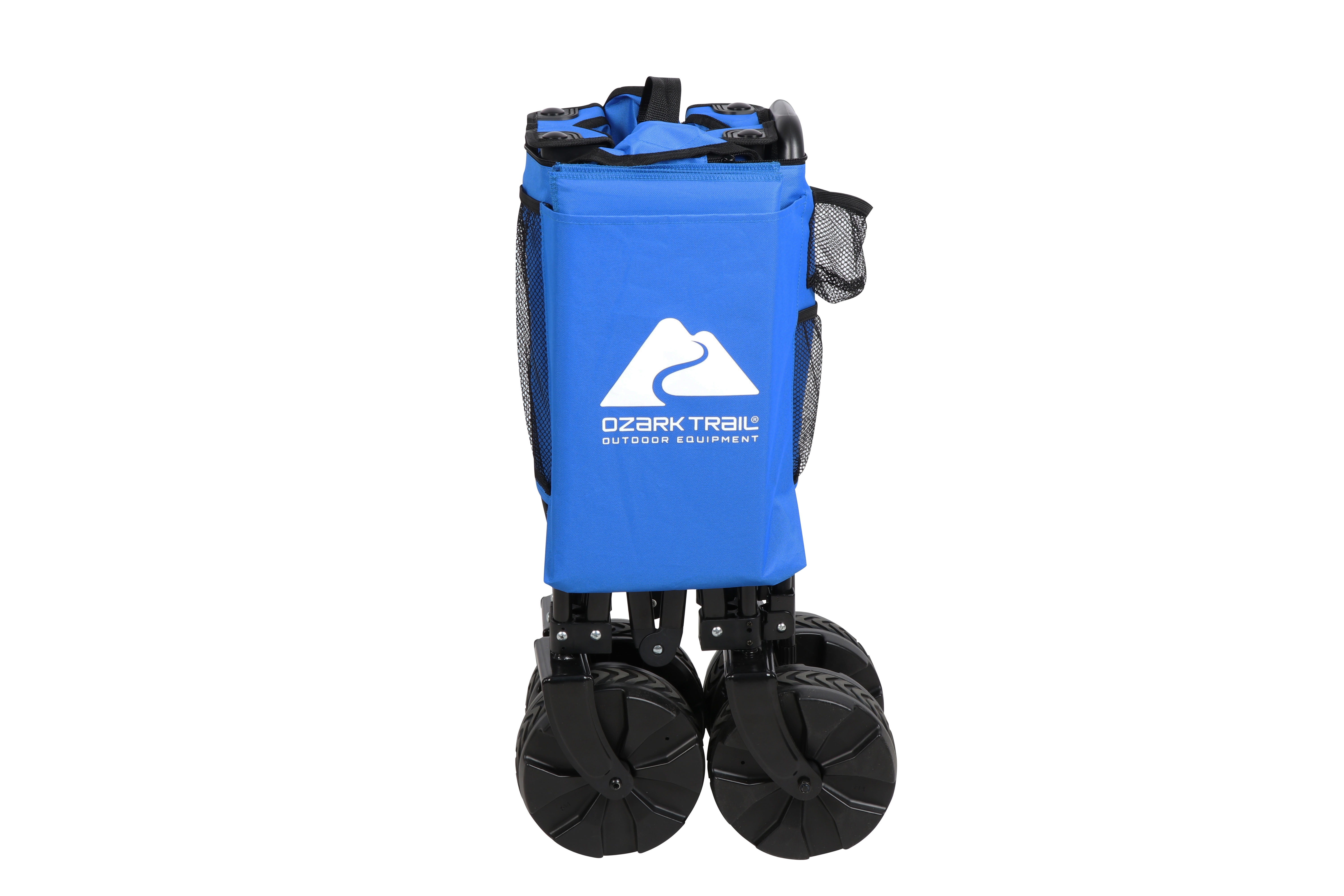 Ozark Trail Camping All-Terrain Folding Wagon with Oversized Wheels, Blue - Image 6