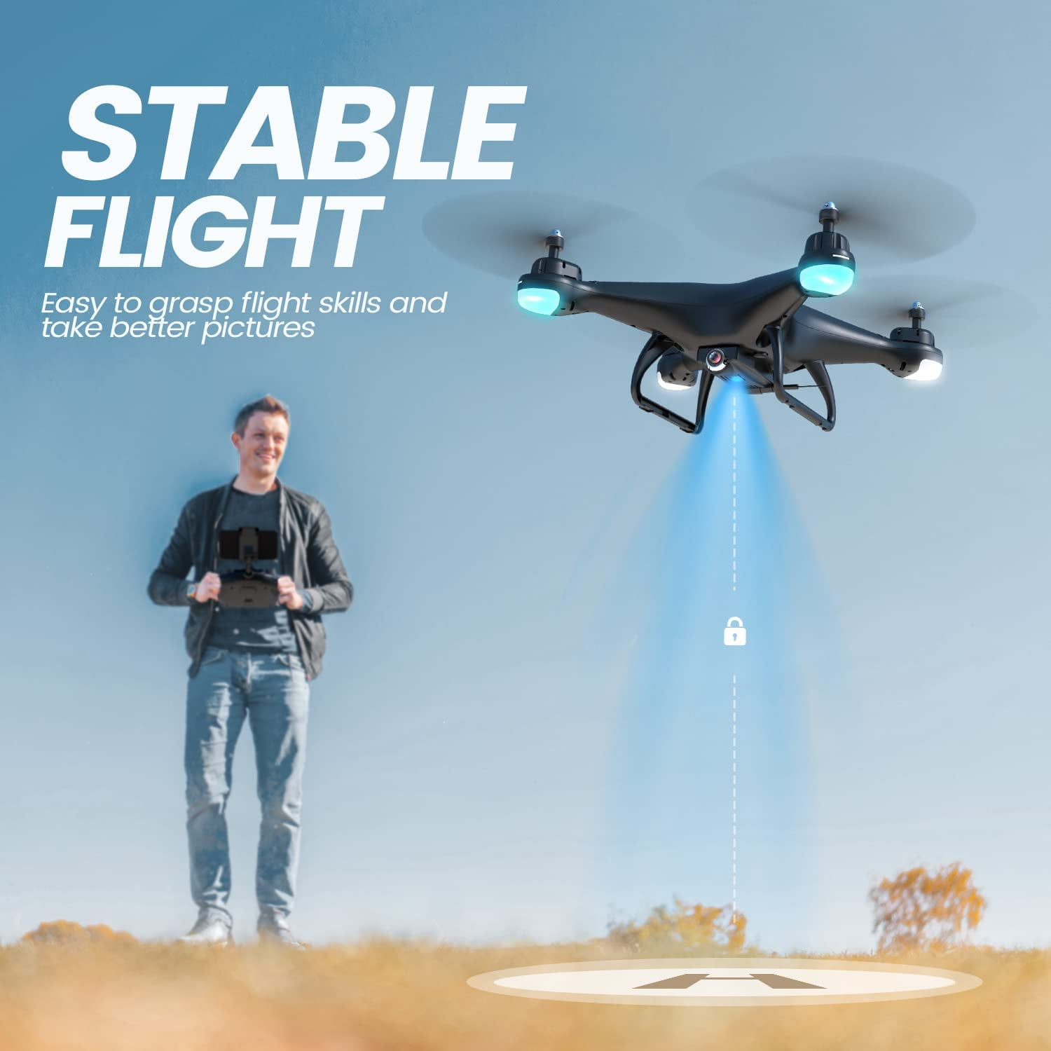 Holy Stone Drone with Camera and Video 1080P 120° Wide-Angle WiFi RC Quadcopter for kids beginners Altitude Hold Headless Mode 3D Flips - Image 5