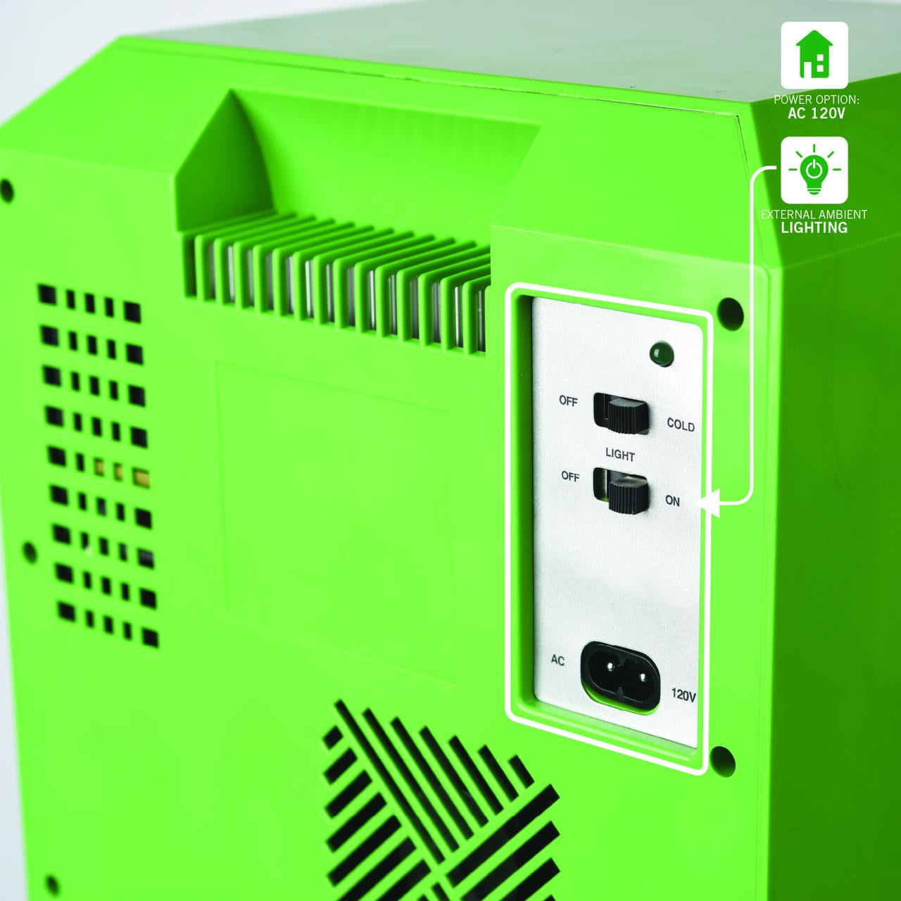 Minecraft Creeper Mini Fridge 2 Door, 8L, Green, 25.2" H 9.5" W 9.1" D - Image 9