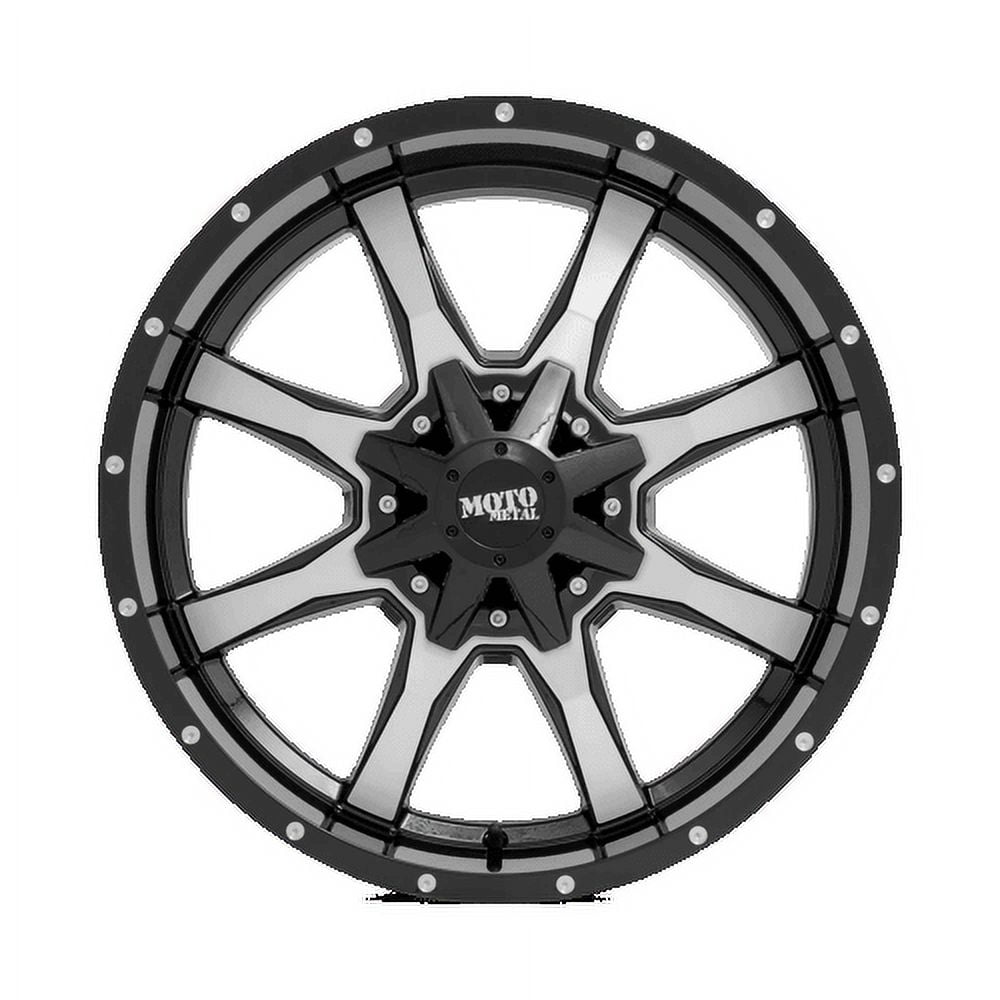 Moto Metal Cast Aluminum Rim MO970 20X10 8X6.5 G-BLK MACH -24MM, MO97021080324N - Image 2