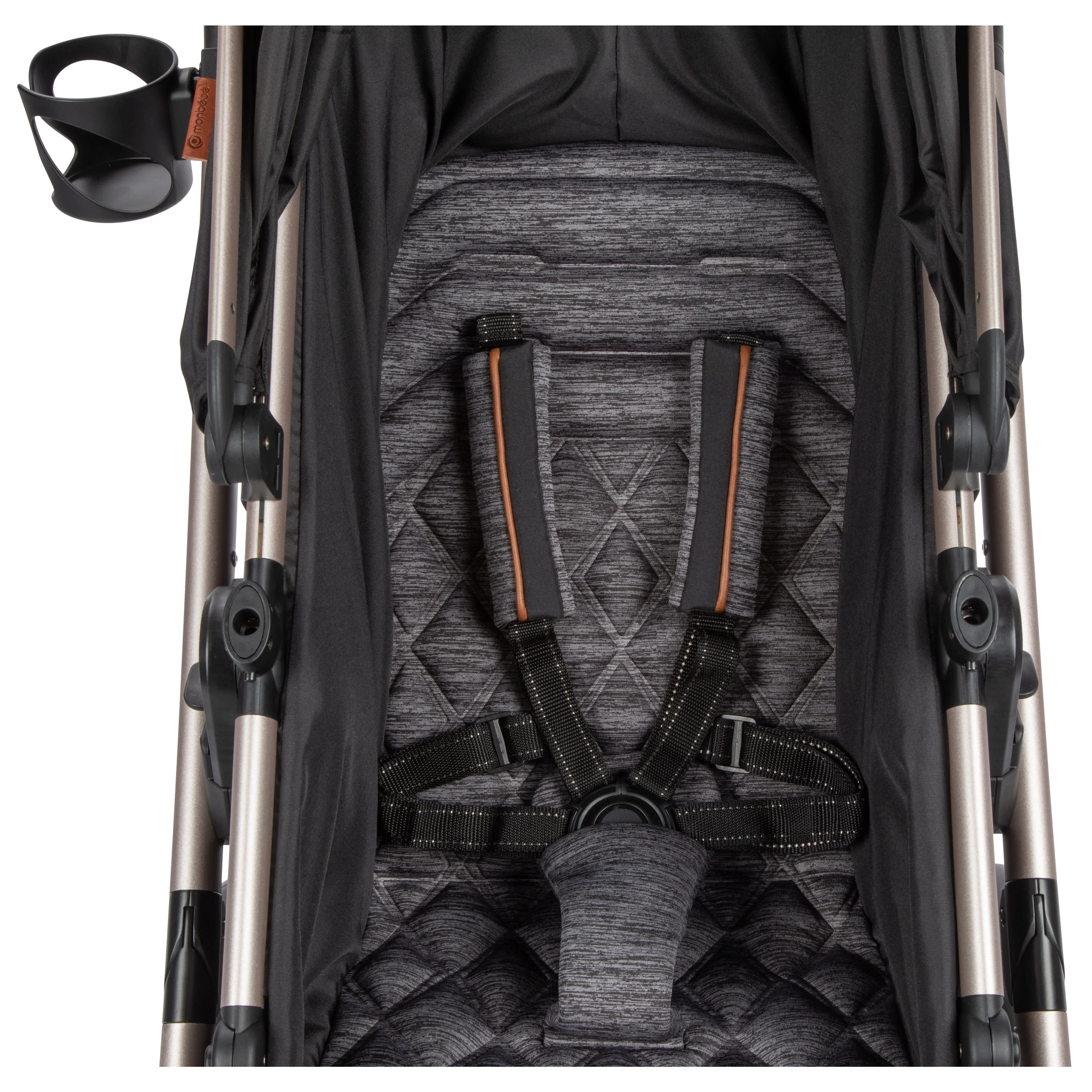 Monbebe 6-in-1 Modular Travel System, Black & Gold, Infant & Toddler, Unisex - Image 7