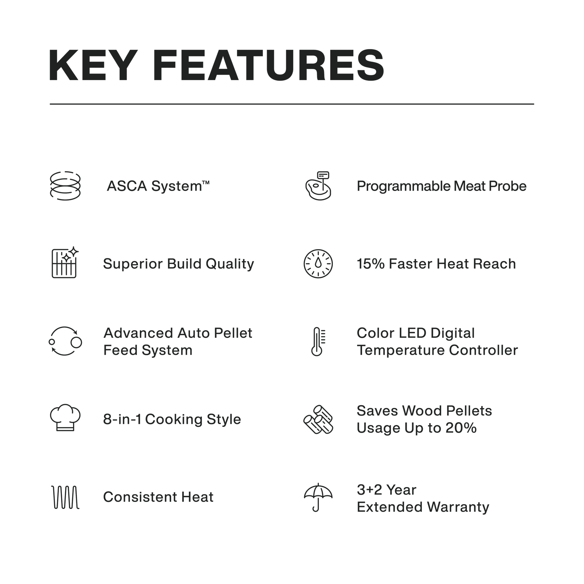 Asmoke AS550 Wood Pellet Grill Smoker 515 sq. in. Bronze - Image 11