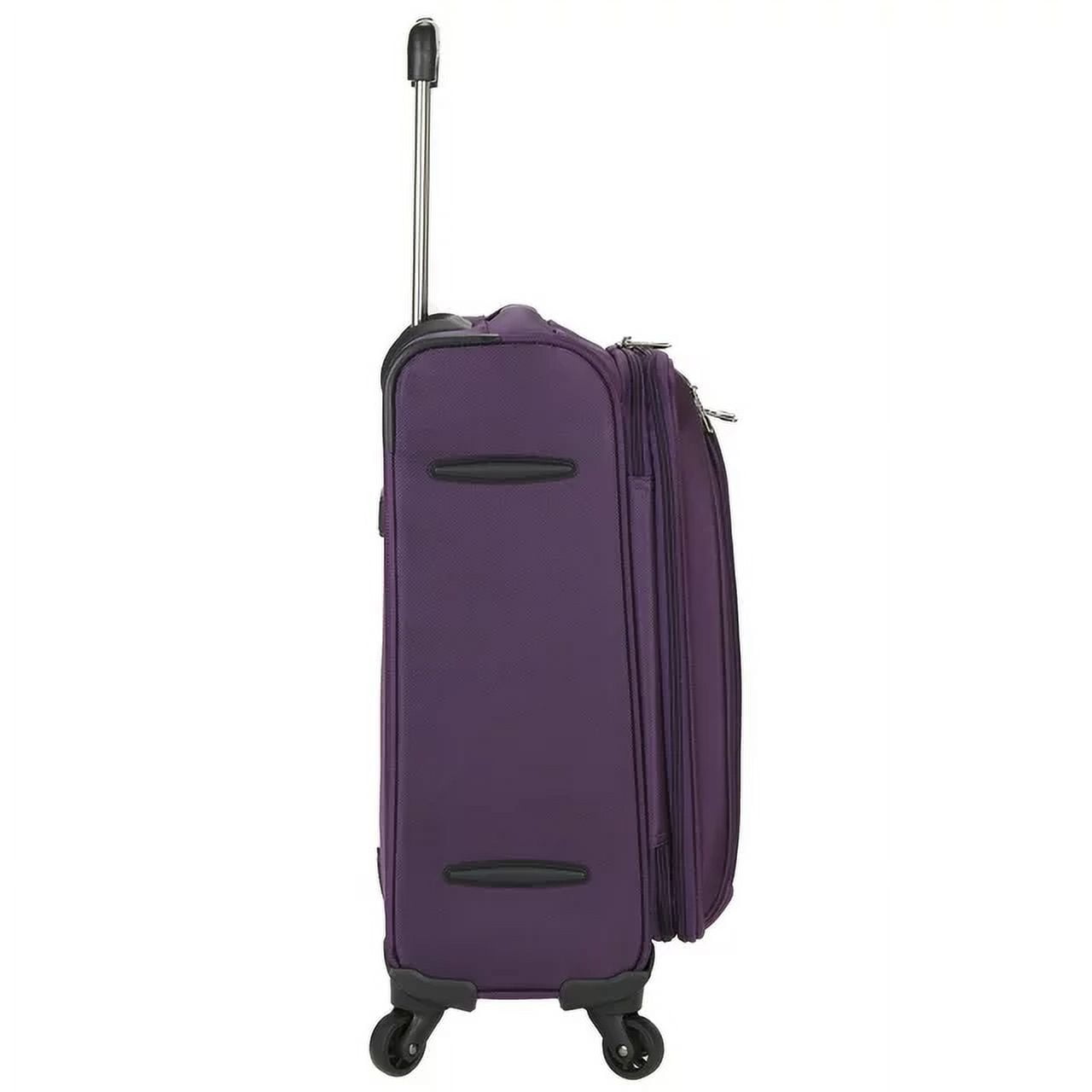 Travelers Club TPRC Lexington 20" Rolling Expandable Carry-on 4-Wheel Spinner Luggage - Purple - Image 8