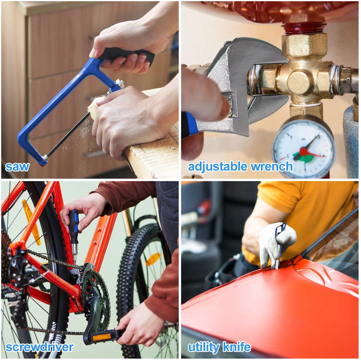 PROSTORMER 198 Pcs Hand Tool Set DIY Home Repair Kit Car Repair Tool Set Wrench Saw Screwdriver - Image 9