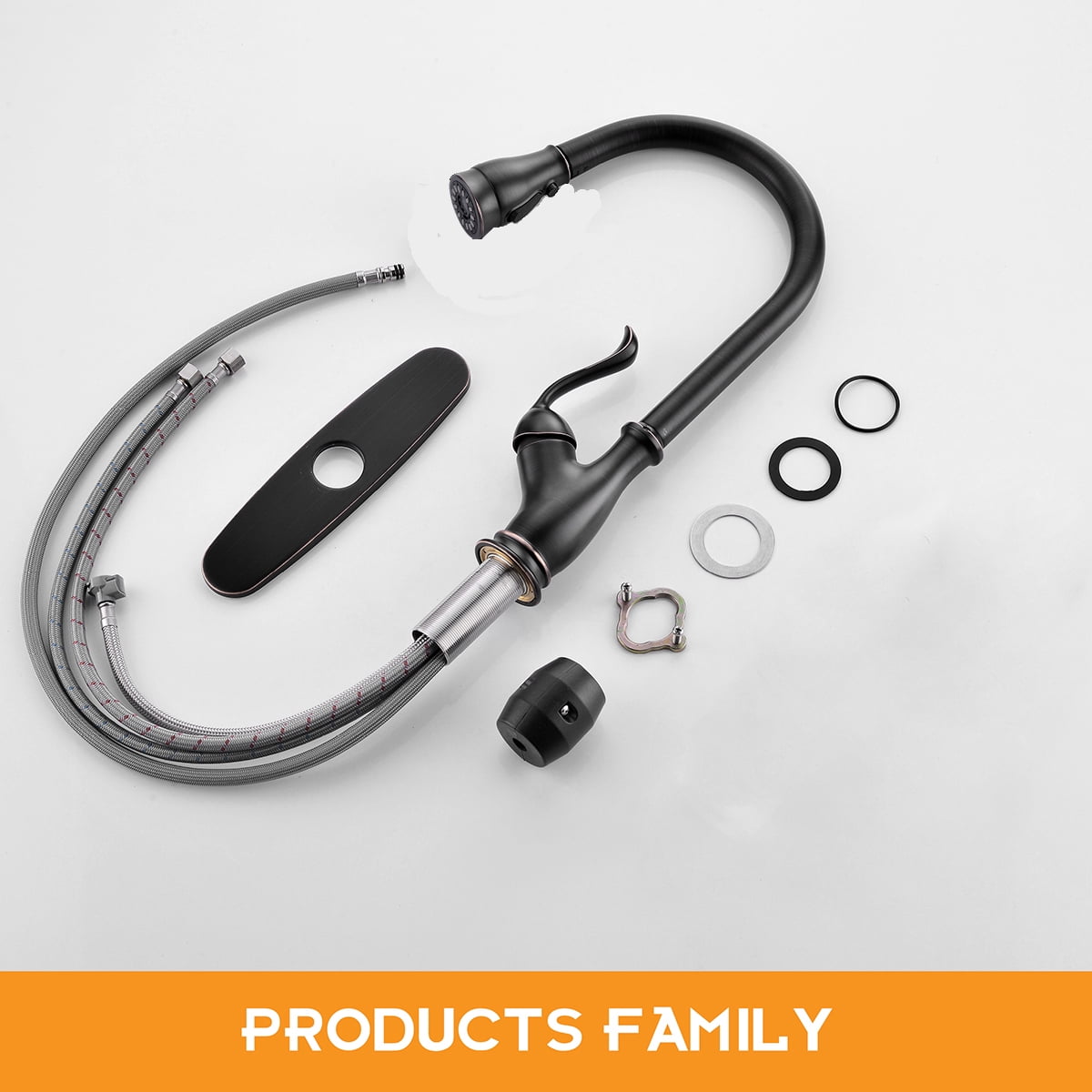 APPASO Pull Down Kitchen Faucet with Sprayer Oil Rubbed Bronze Single Handle 170ORB - Image 4