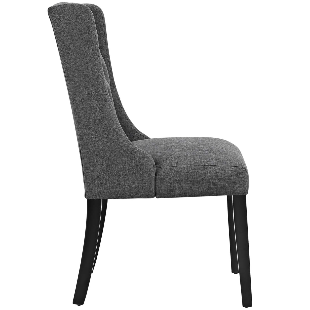Modway Baronet Dining Chair Fabric Set of 2 in Gray - Image 3