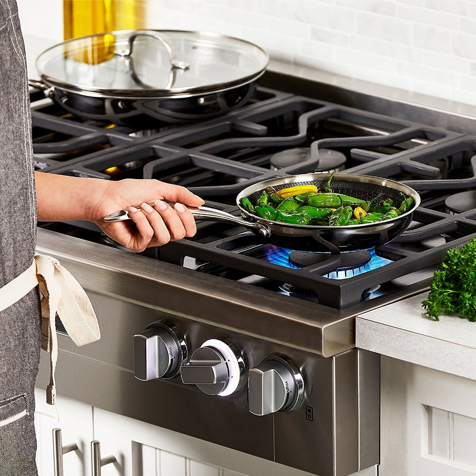 Copper Chef Titan Tri-Ply Stainless Steel, 11 inch Round Fry Pan, Stainless Steel, Dishwasher Safe - Image 4