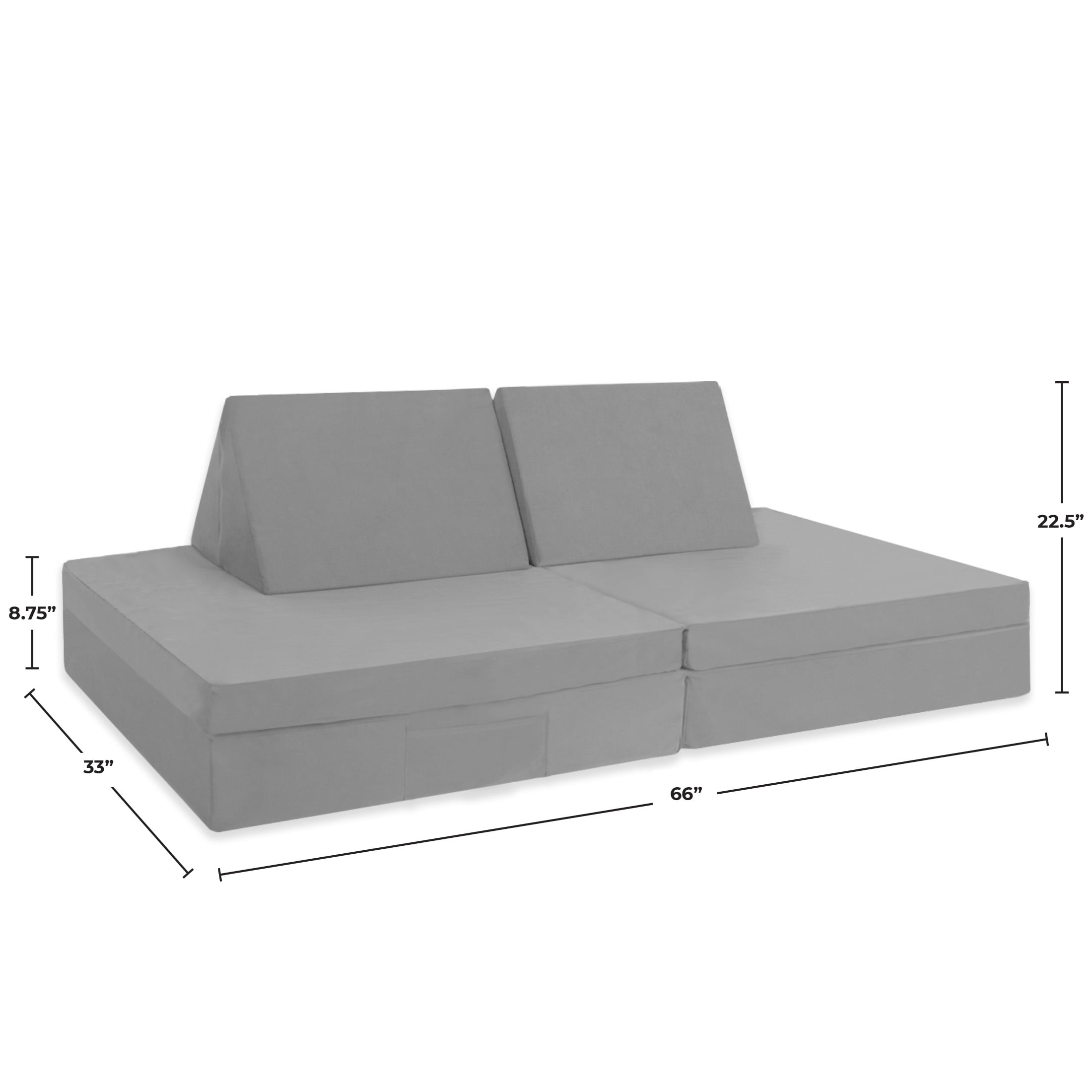 Imaginarium Kids Play Couch, Dark Gray - Image 8