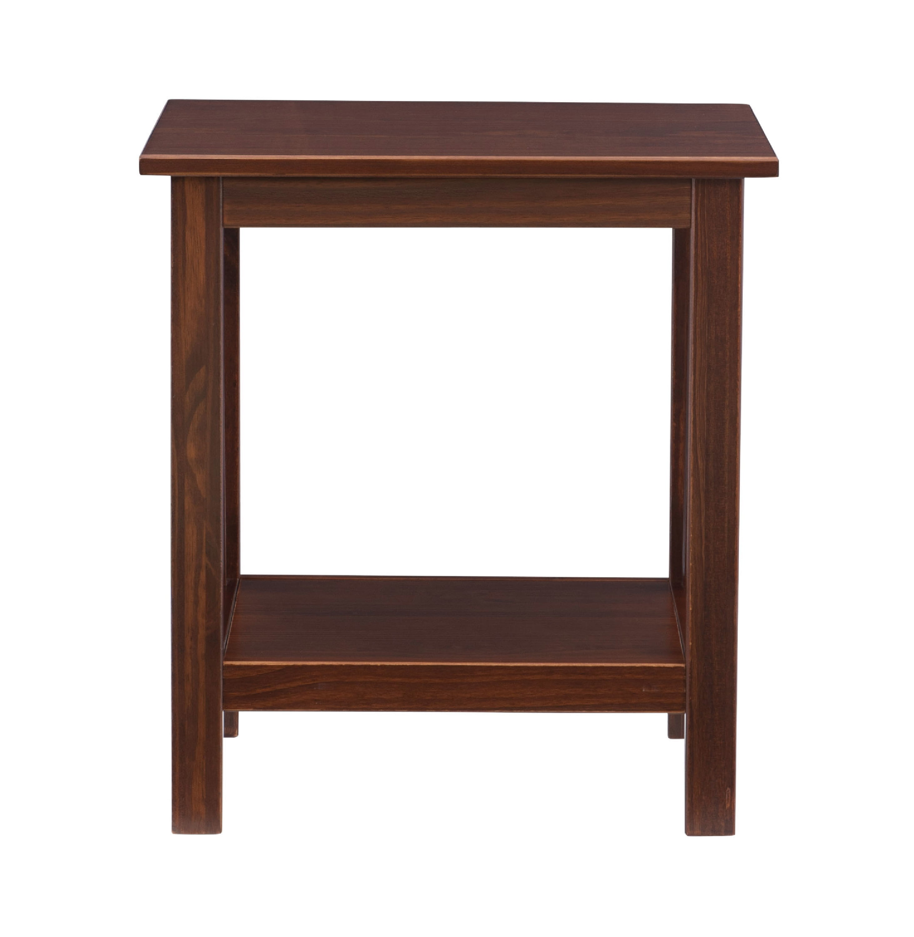 Linon Moreland Indoor End Table with Shelf, 22.25" Tall, Antique Tobacco - Image 2