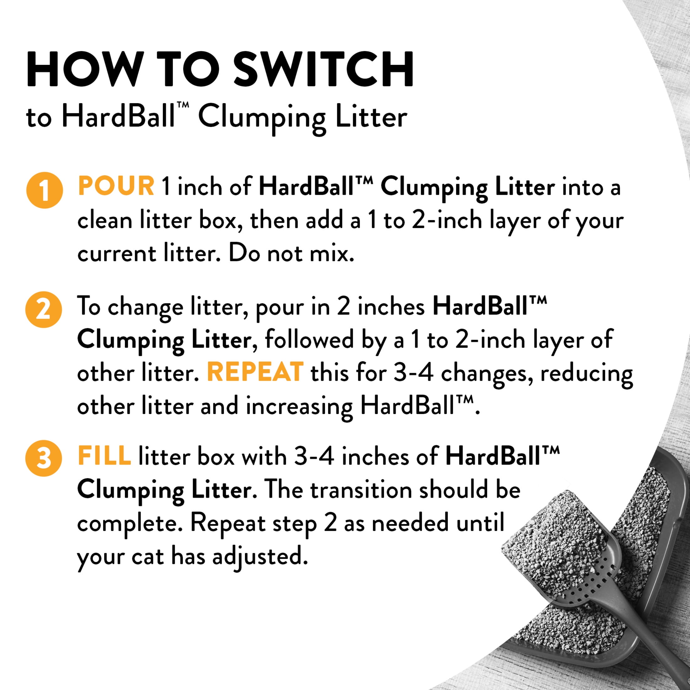 (6 pack) ARM & HAMMER Hardball Lightweight Cat Litter, Multi-Cat Clumping Litter, No-Mess Scooping, 7 lb - Image 10