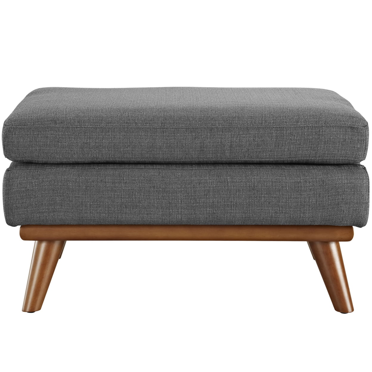 Modway Engage Upholstered Fabric Ottoman in Gray - Image 3