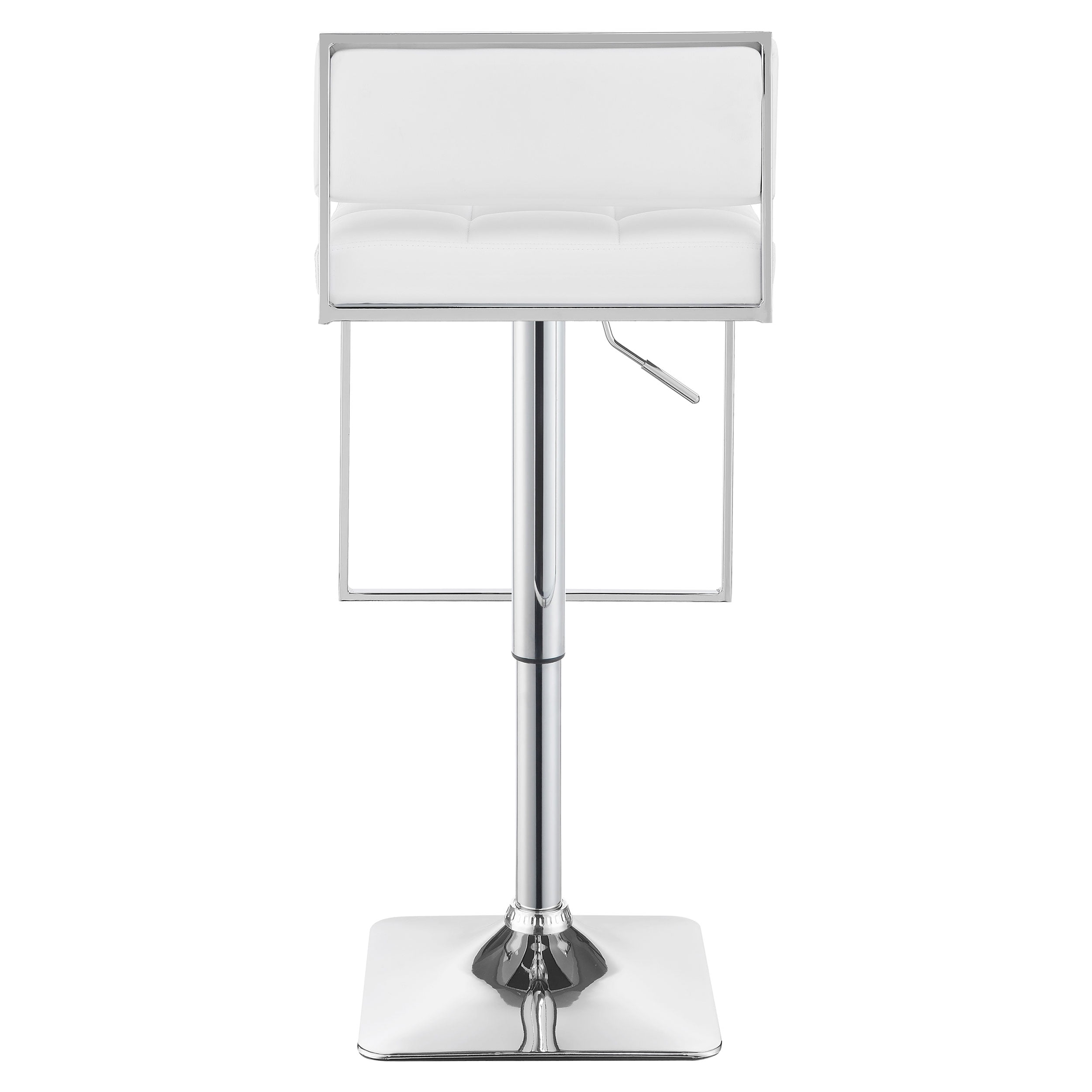 Alameda Adjustable Bar Stool Chrome and White - Image 5