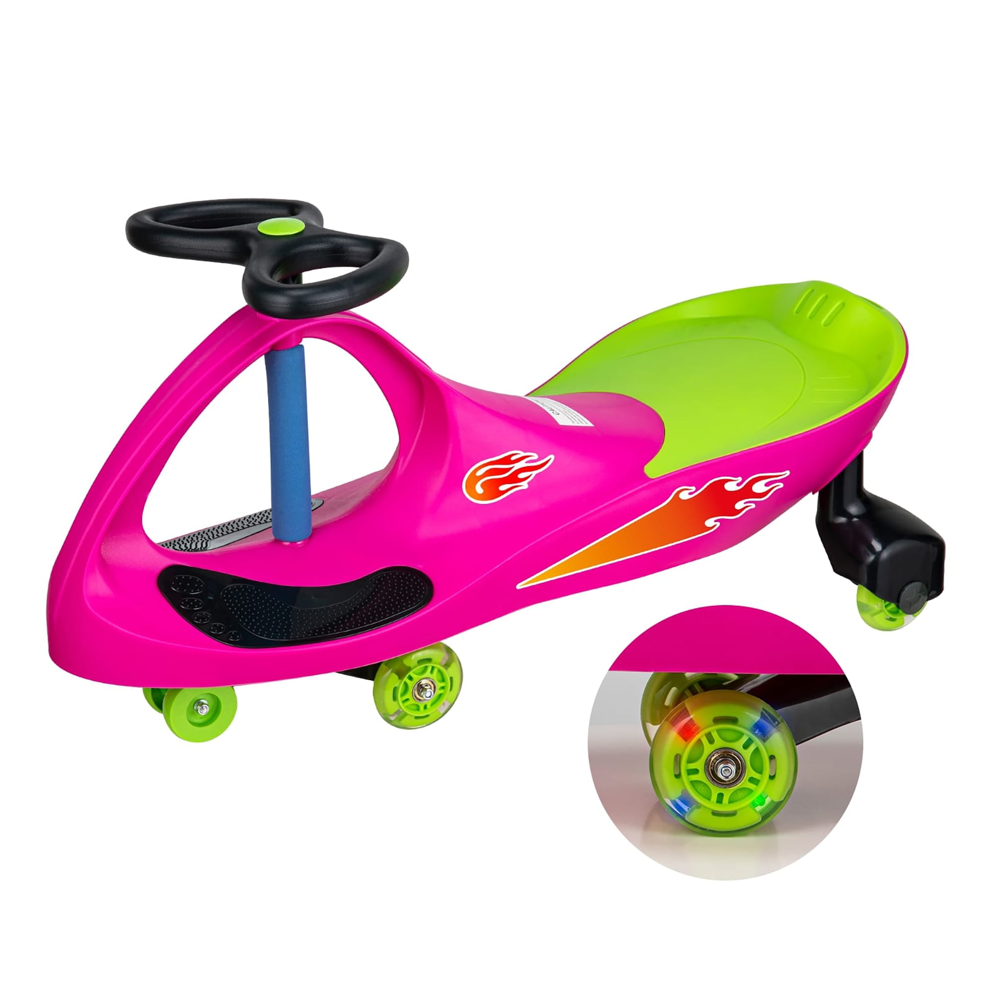 Alex: Lightning Glow Rider - Pink & Green - Inertia & Movement Powered Ride-On Toy, Light-Up Wheels, Indoor-Outdoor Play, 220lb Max, Adult-Teen-Kid 3+ - Image 4