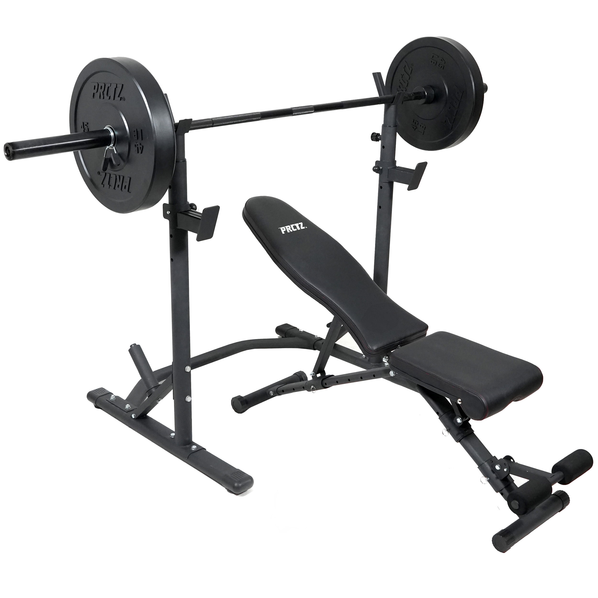 PRCTZ Two-Piece Olympic Weight Bench with Squat Rack, Foldable FID Bench, and Weight Storage - Image 11
