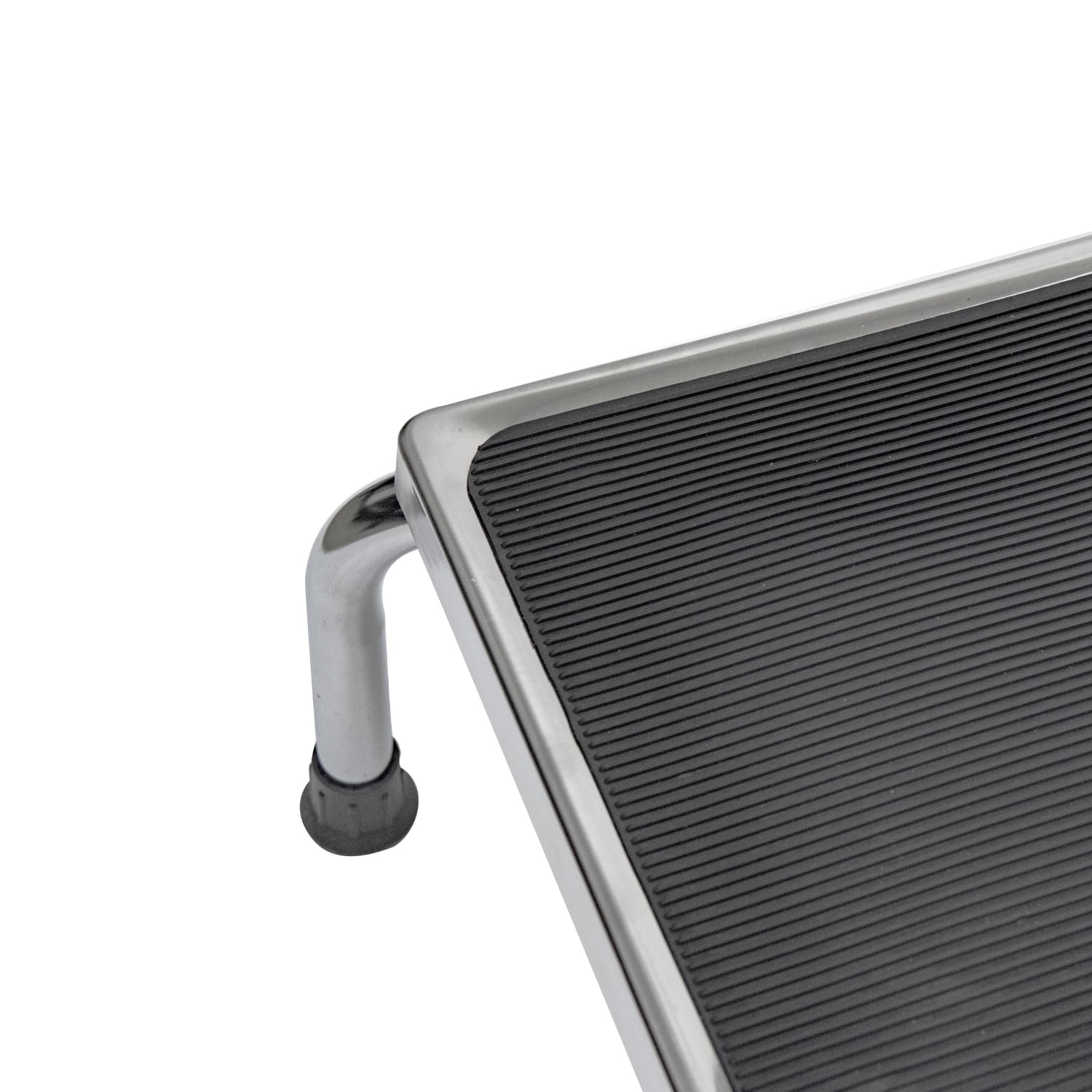 Vaunn Medical Foot Step Stool with Handle and Anti Skid Rubber Platform, Lightweight and Sturdy Stool for Children, Adults and Seniors, Chrome - Image 4