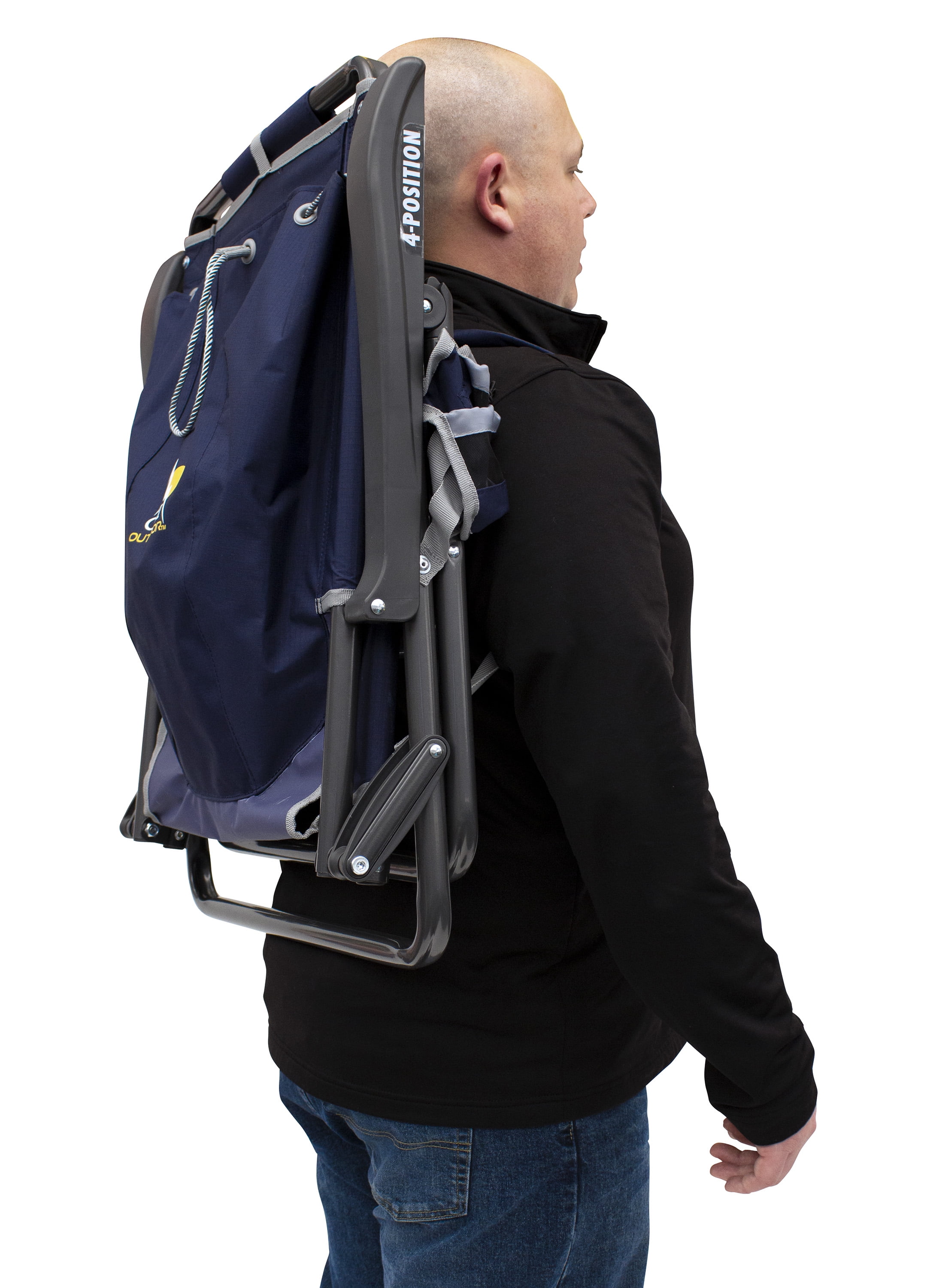 GCI Outdoor Backpack Event Chair Lightweight Low Profile Reclining Chair, Indigo - Image 5