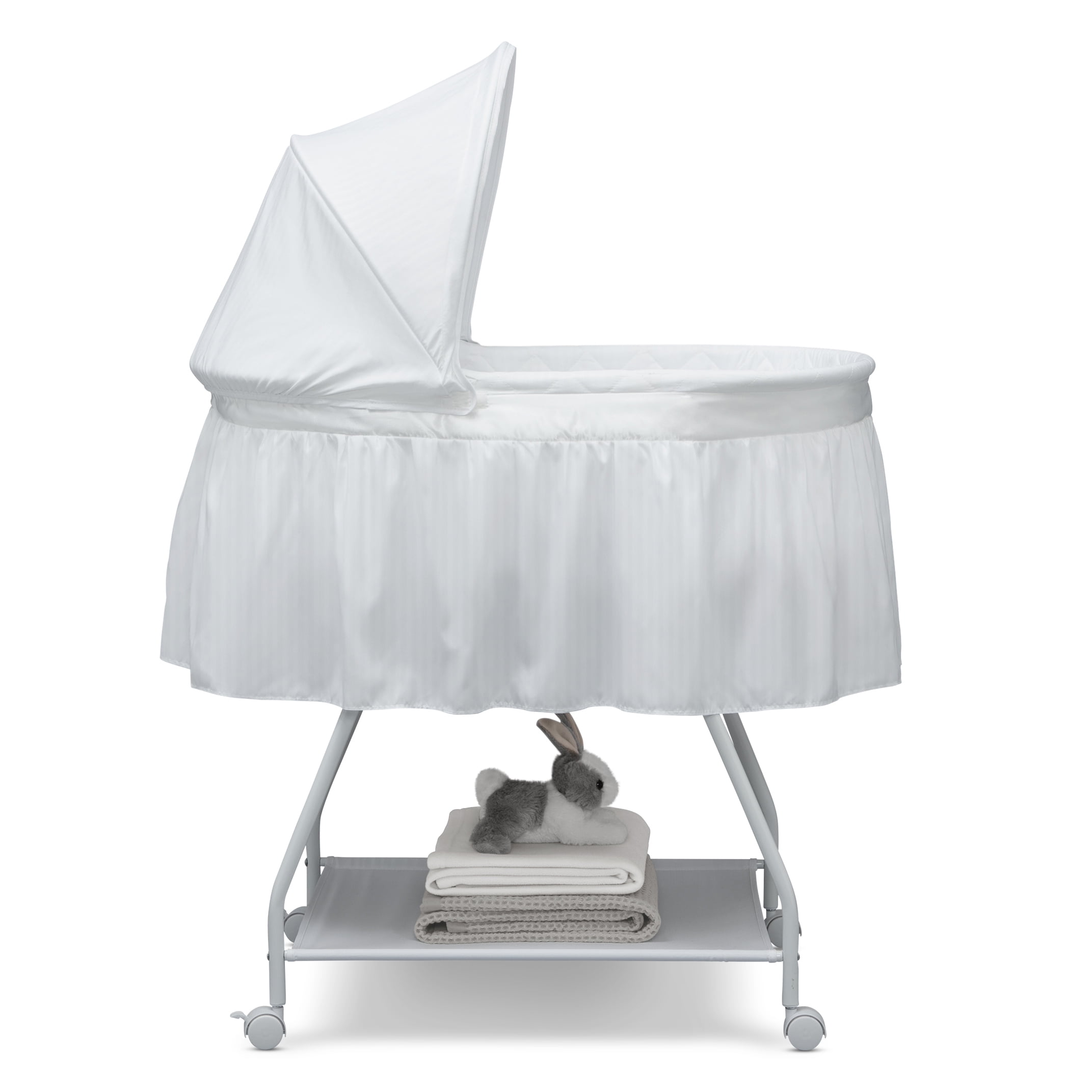 Delta Children Classic Sweet Beginnings Bassinet, White - Image 13