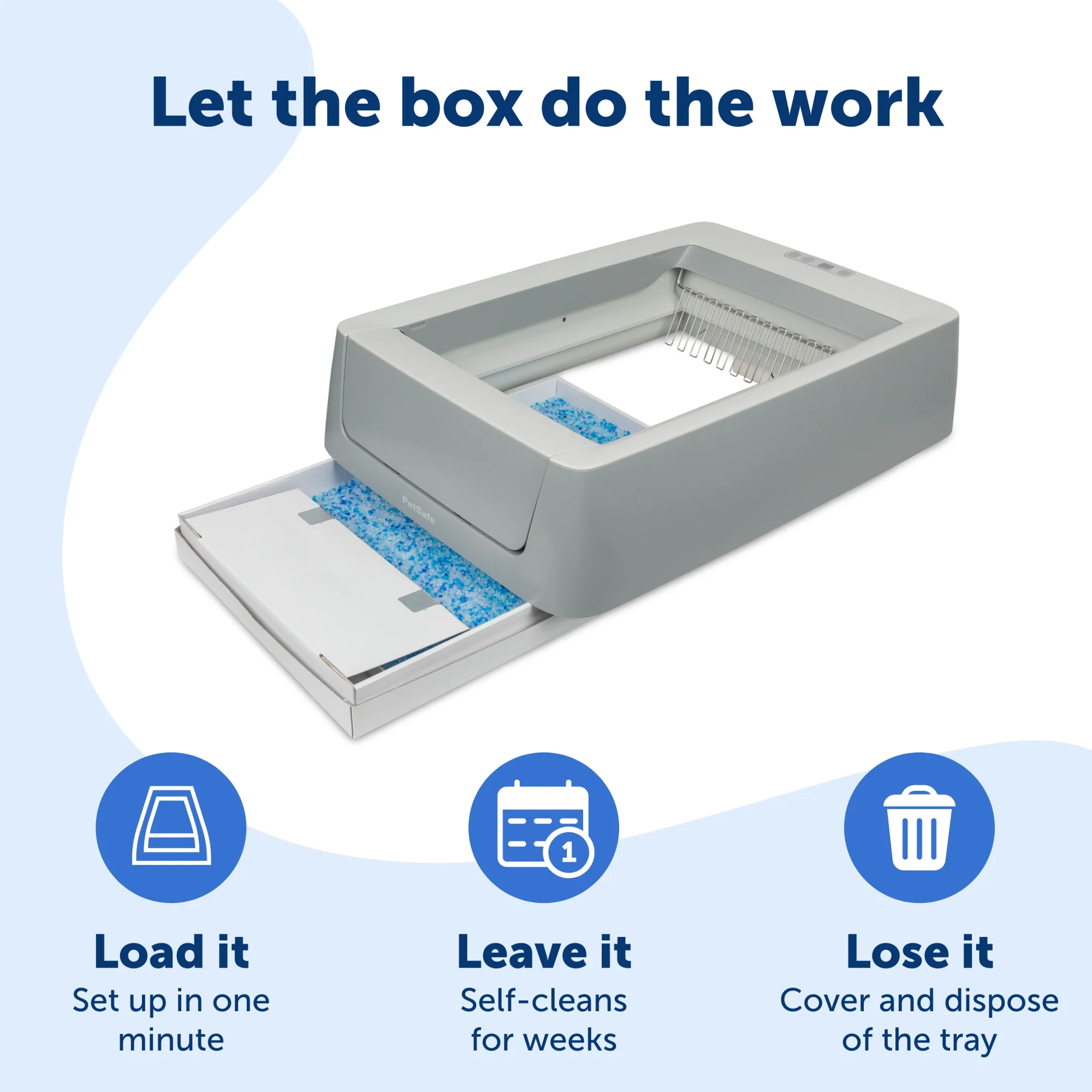 PetSafe ScoopFree Crystal Smart Self-Cleaning Cat Litter Box, Phone App Connected, Gray - Image 3