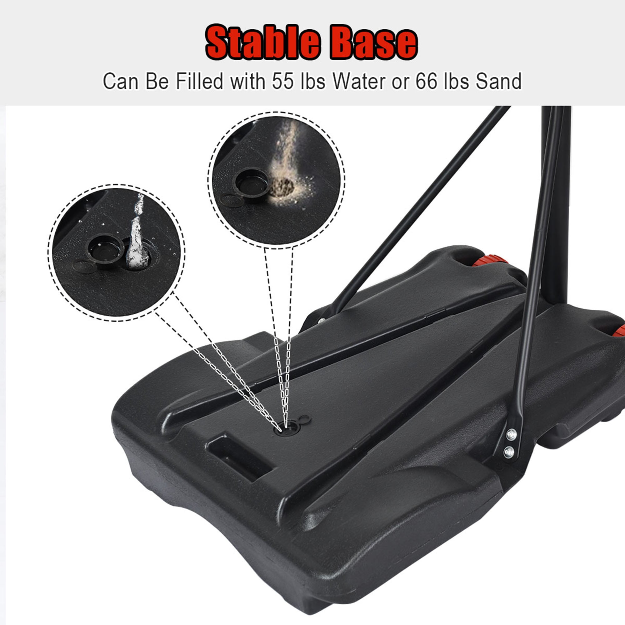 Sugift 5.2'-7' Adjustable Height Durable Outdoor Portable Basketball System (Child) - Image 5