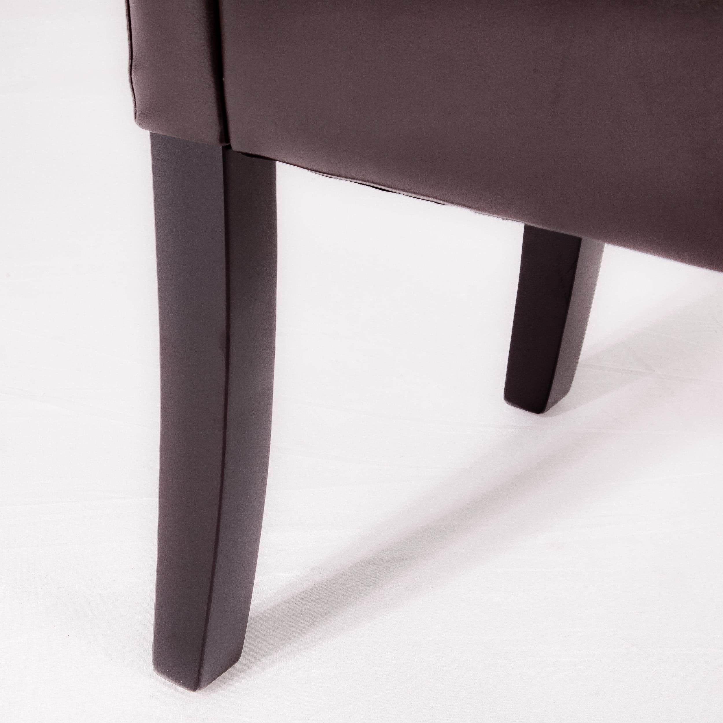 Noble House Roland Indoor Chocolate Brown Leather Dining Chairs,Set of 2 - Image 7