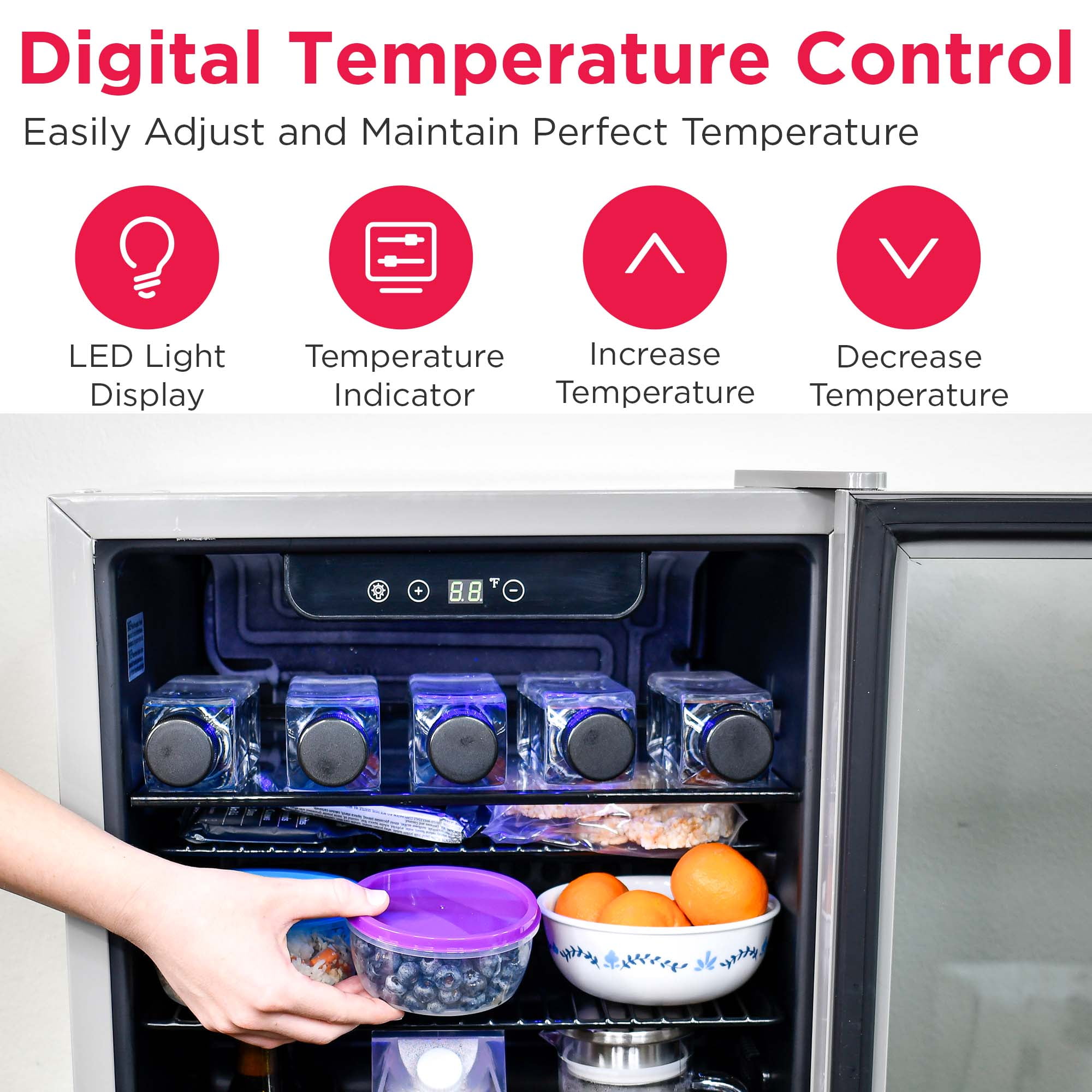 Frigidaire 88 Can or 25 Wine Bottle Beverage Center Refrigerator - Image 3