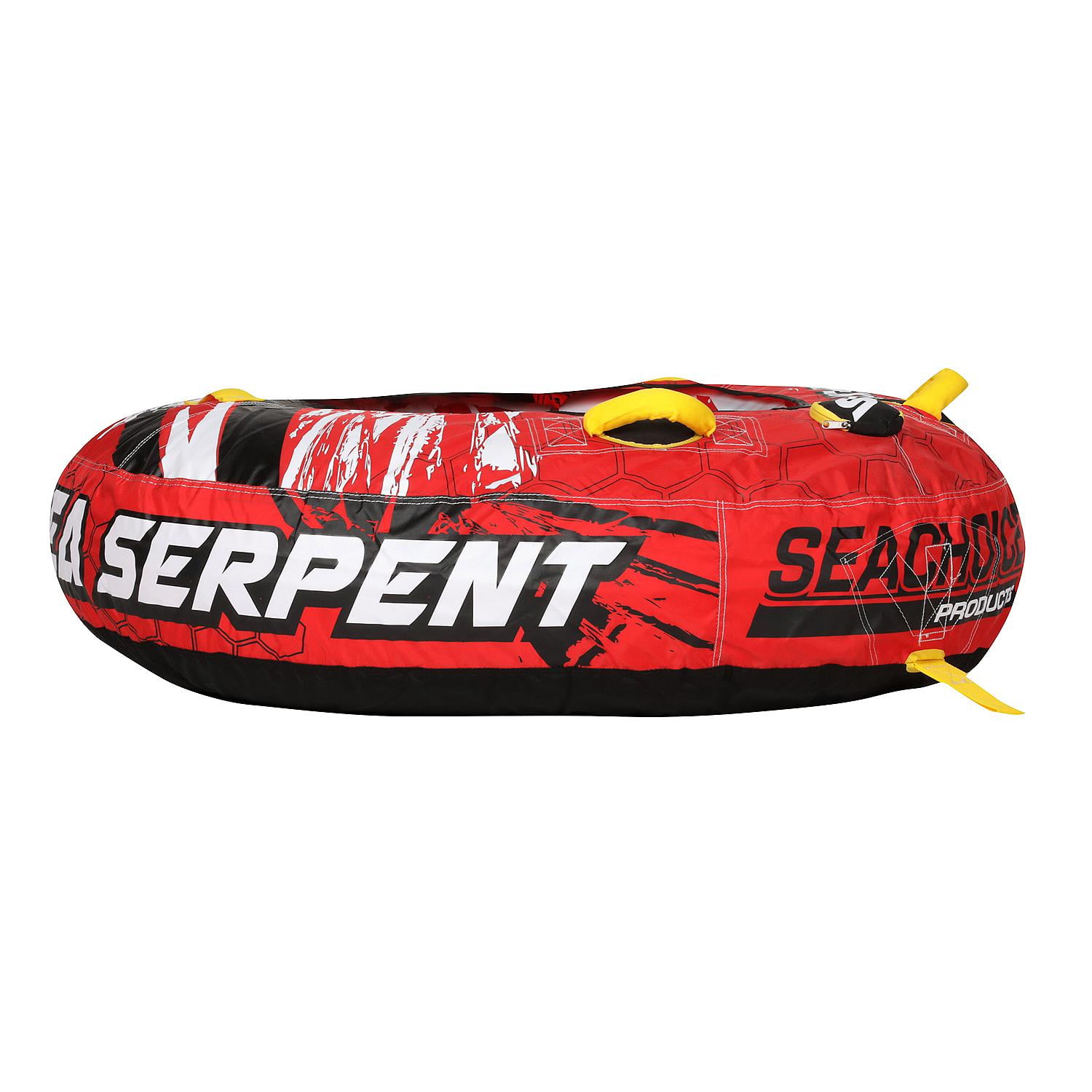 Seachoice Sea Serpent Towable Tube, Open Top Boat Tube w/ Reinforced Towing System, 1 Person, 50 In. X 48 In. - Image 3