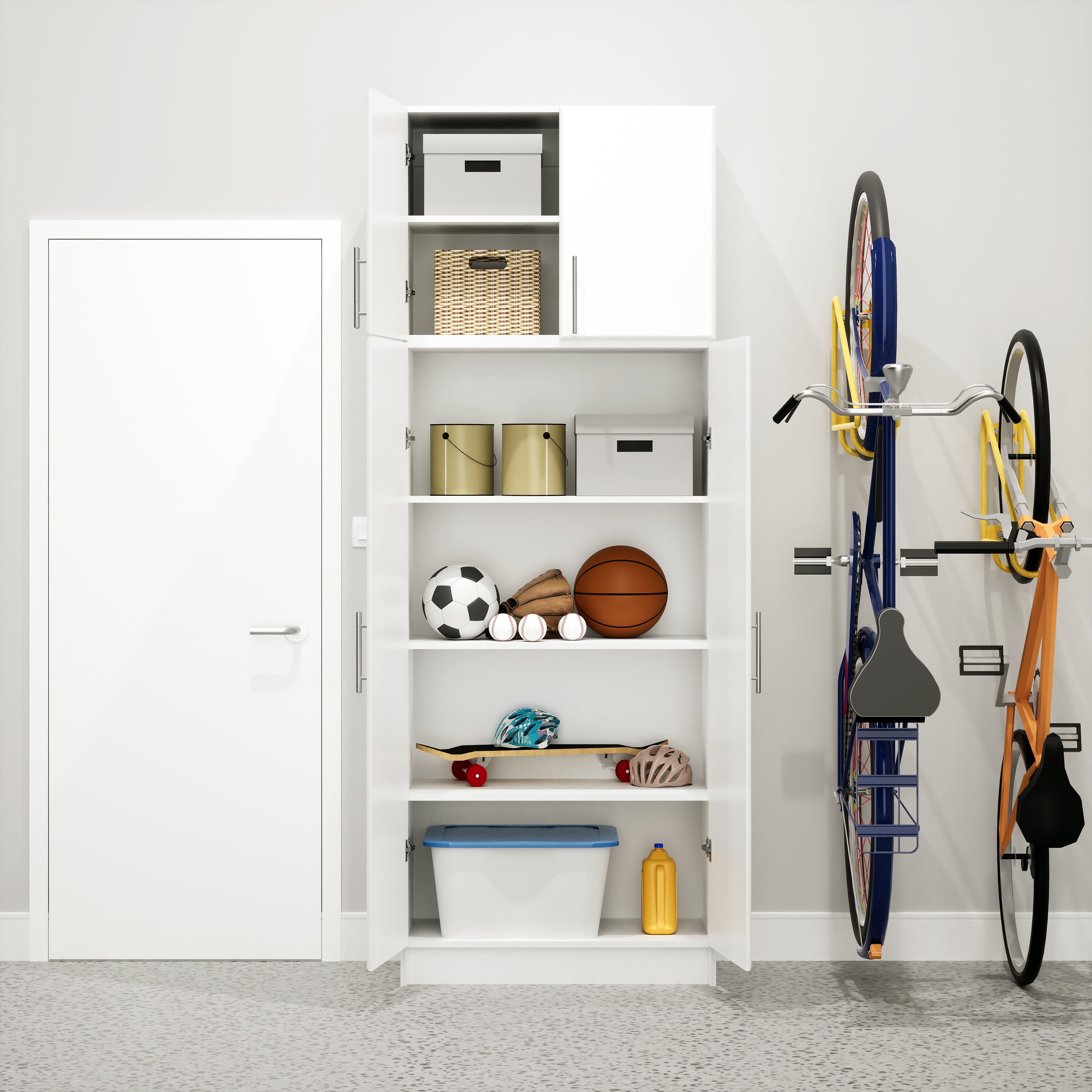 Prepac Elite 32 in. W x 24 in. H x 16 in. D Stackable Wall Cabinet, White - Image 5