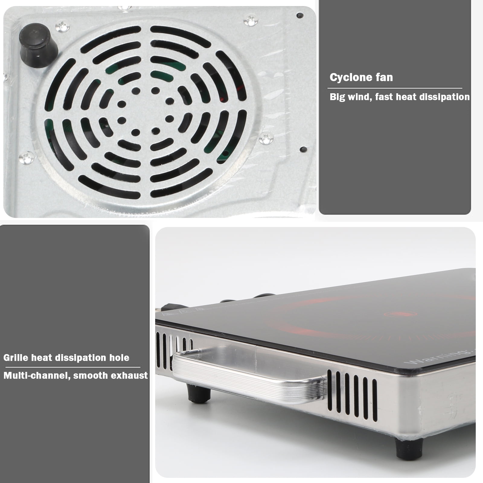 SAVALETOR Electric Cooktop Single Burner,3500W Portable Cooktop Countertop Waterproof,Multifunction Electric Induction Hot Plate Cooker with Touch Control Panel 4 Hours Timer(110V) - Image 5