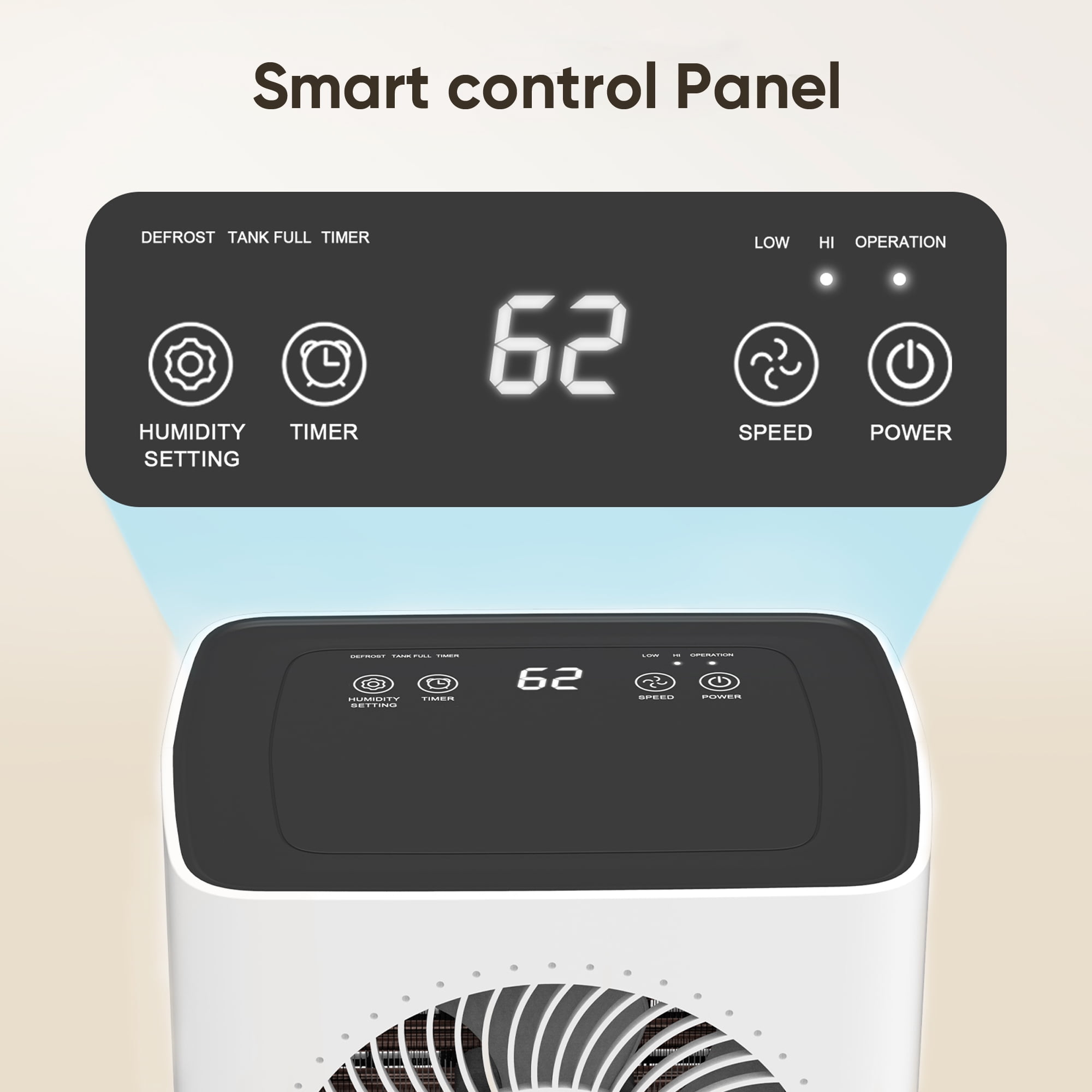 Airfire 8 Pint Dehumidifiers, 1500 Sq.Ft Dehumidifier with Drain Hose, 0.59 Gal Water Tank, Overflow Protection, Dehumidifiers for Home Basement Bedroom Bathroom Laundry Room - Image 6