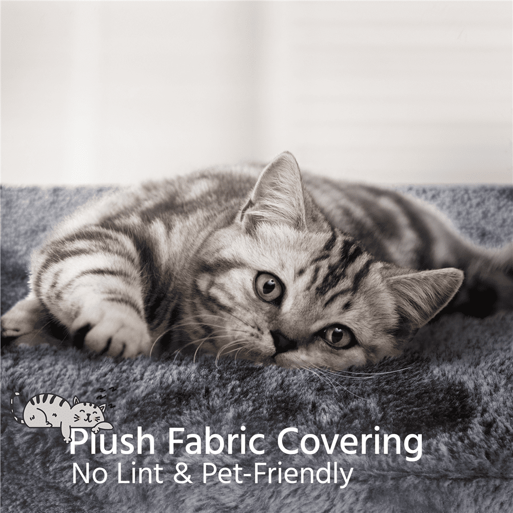 Alden Design 34.5" H Cat Tree Tower with Condo and Perches, Dark Gray - Image 6