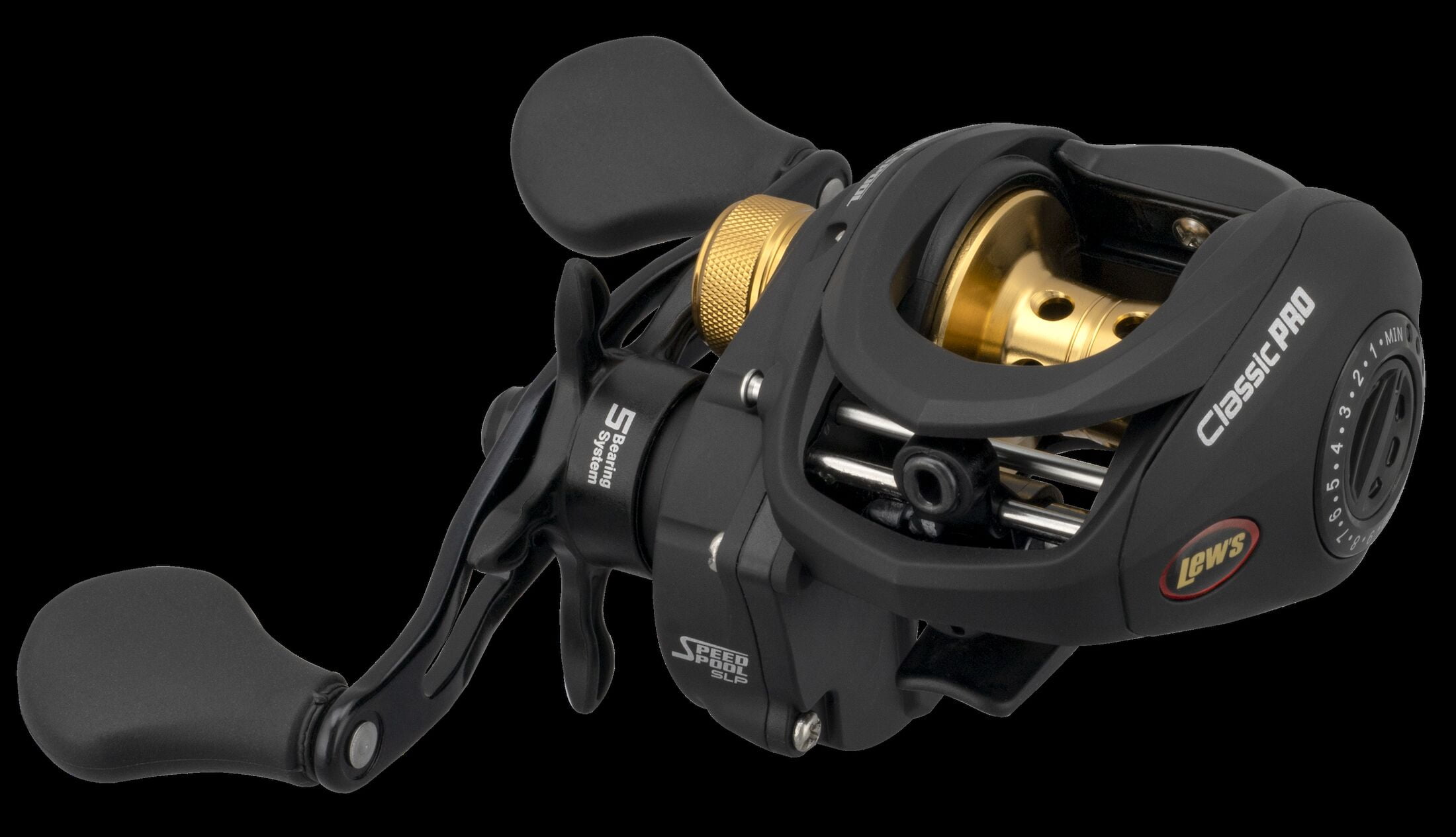 Lew's Classic Pro Speed Spool SLP Baitcast Fishing Reel, 7.5:1 Gear Ratio, Right-Hand Retrieve, Black - Image 3