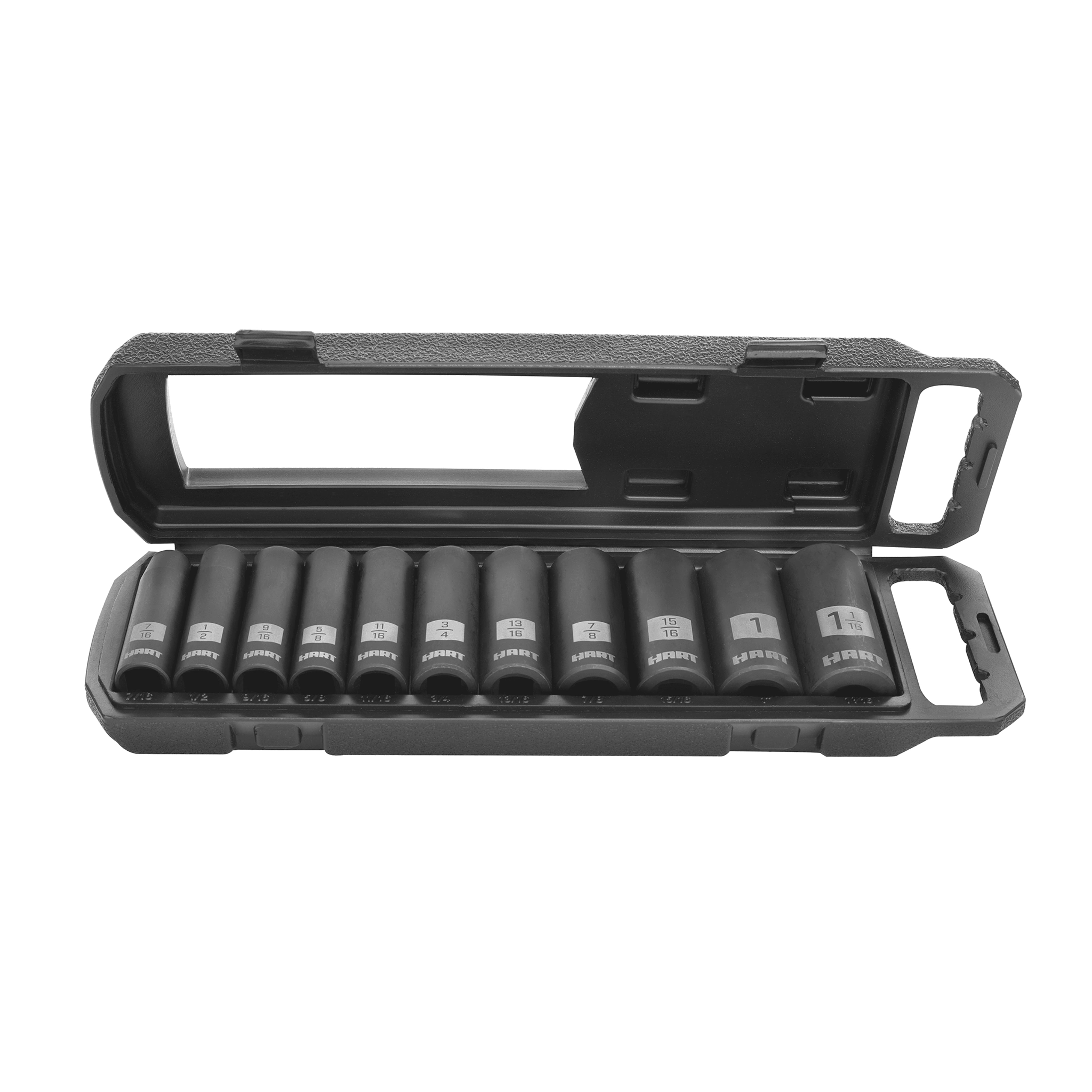 HART 90-Tooth 1/2-inch Drive Ratchet, Chrome Vanadium Steel and HART 11- Piece 1/2-inch Drive SAE Impact Socket Set, Chrome Vanadium - Image 6