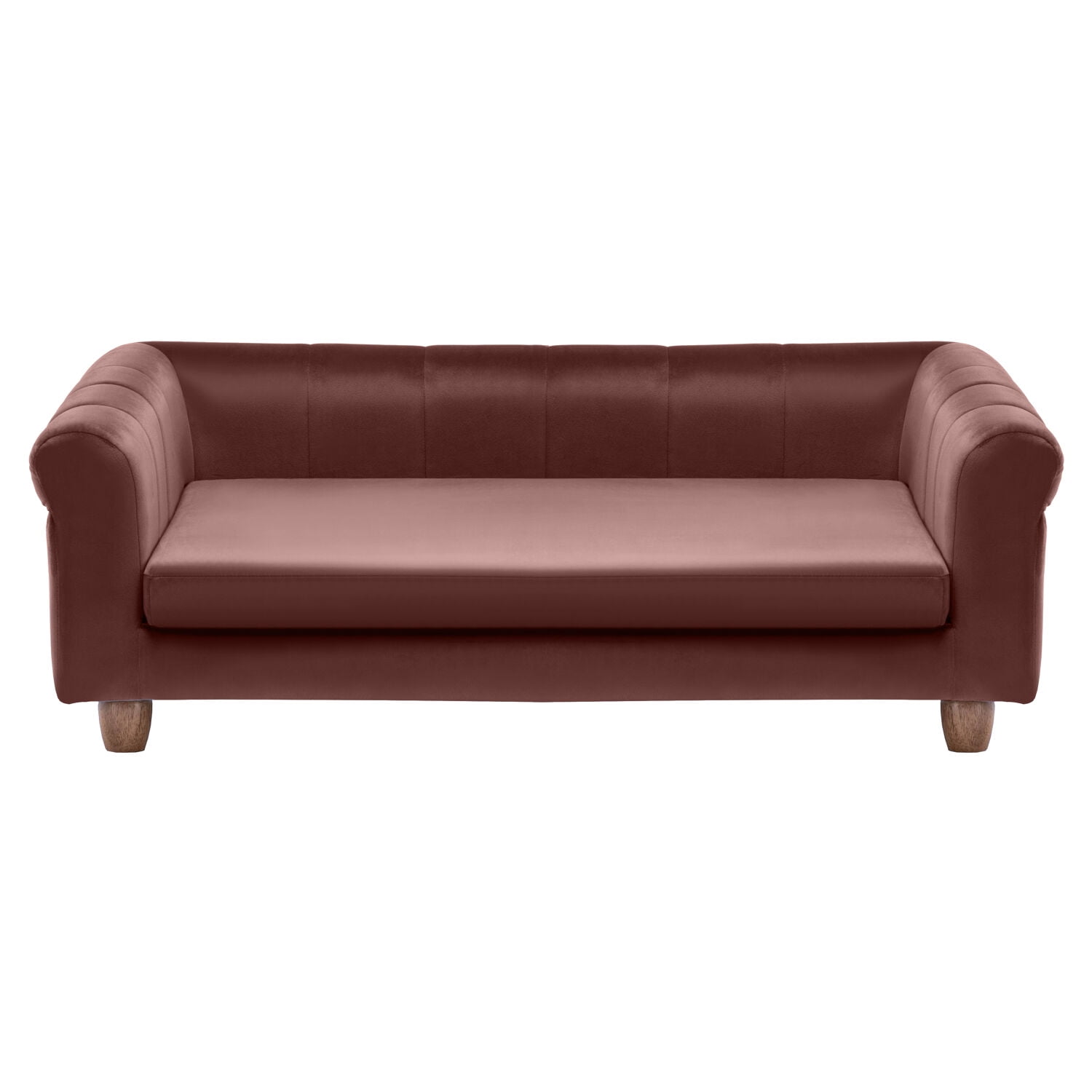 Critter Sitters 42-in. Elegant Brown Faux-Velvet Rectangle Dog Pet Bed - Image 3