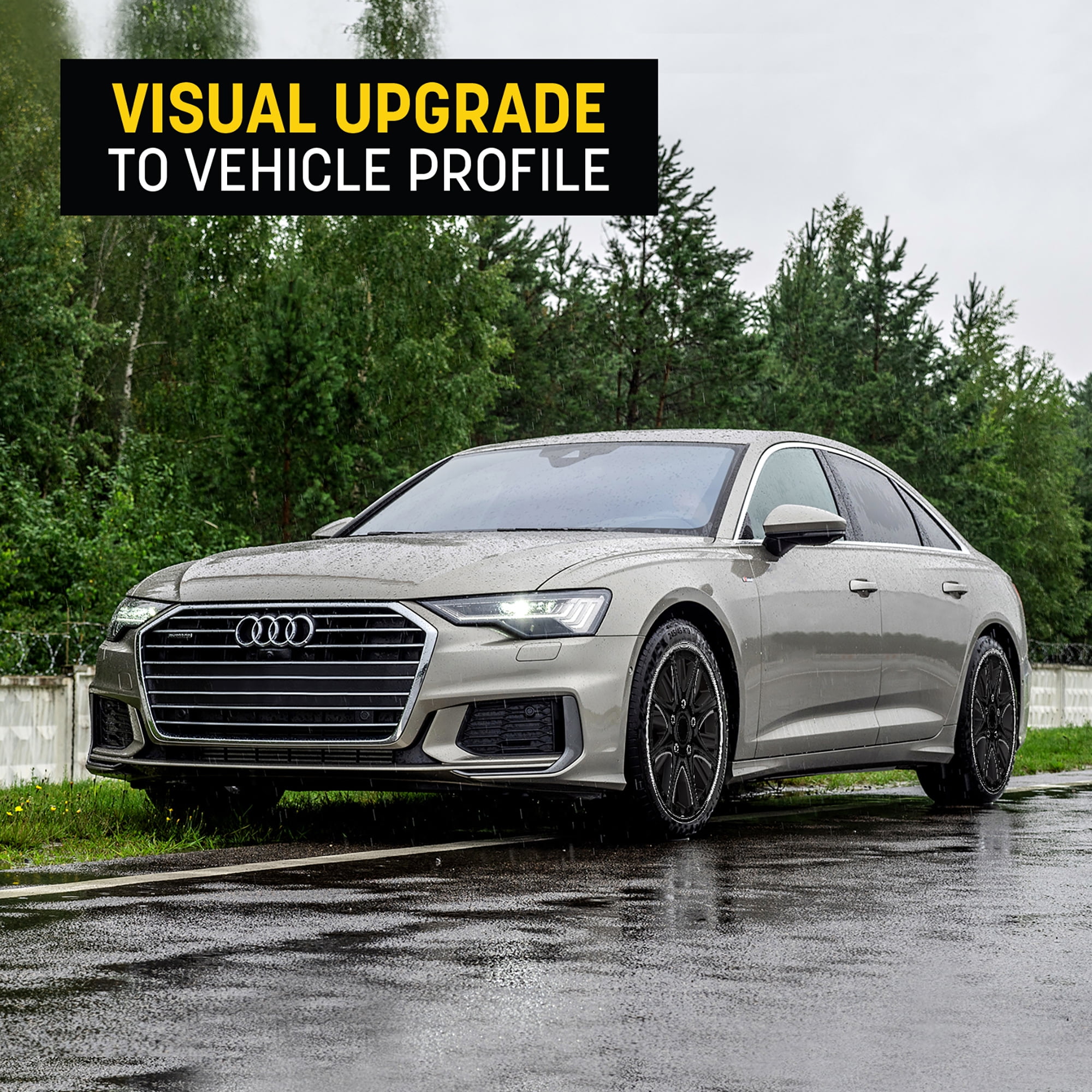 Pilot WH522-16C-B Universal Fit Black and Chrome 16 Inch Wheel Covers - Set of 4 - Image 5