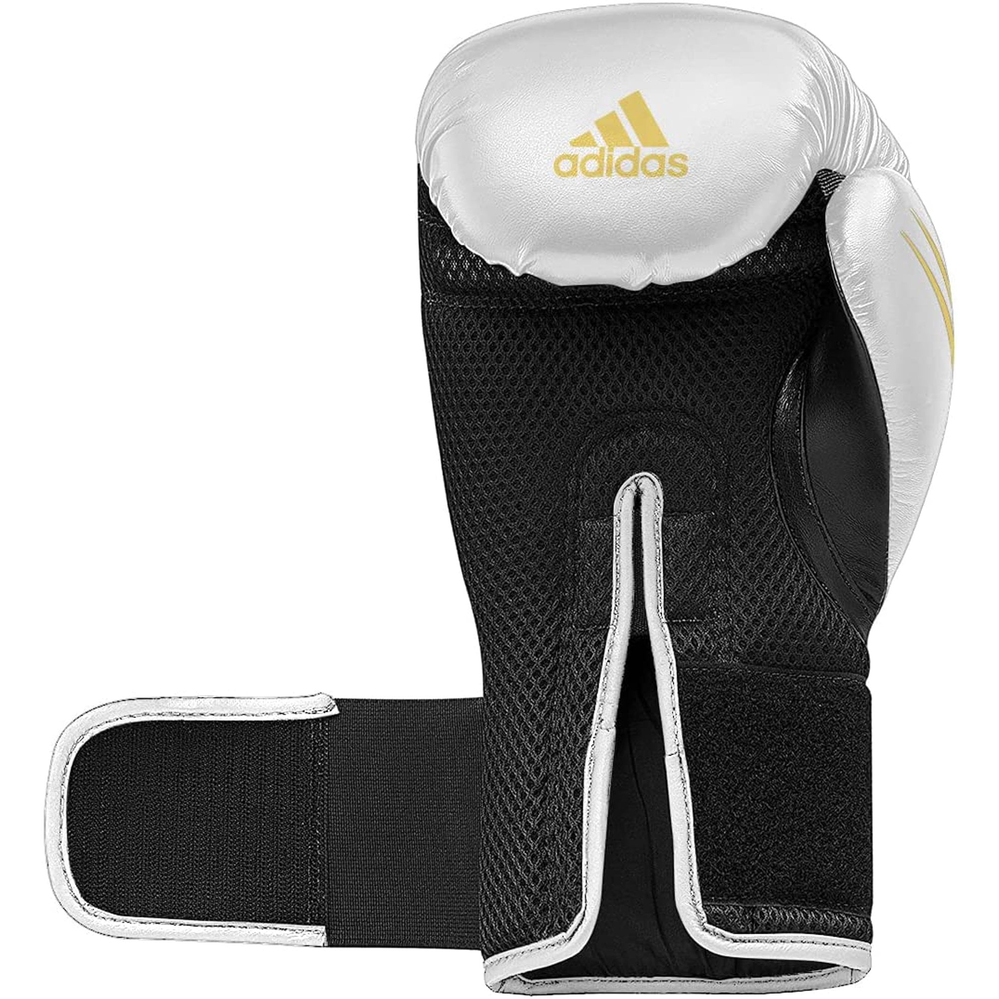 Adidas Speed TILT 150 Boxing Gloves - Training and Fighting Gloves for Men, Women, Unisex, White/Gold/Black, 10oz - Image 7
