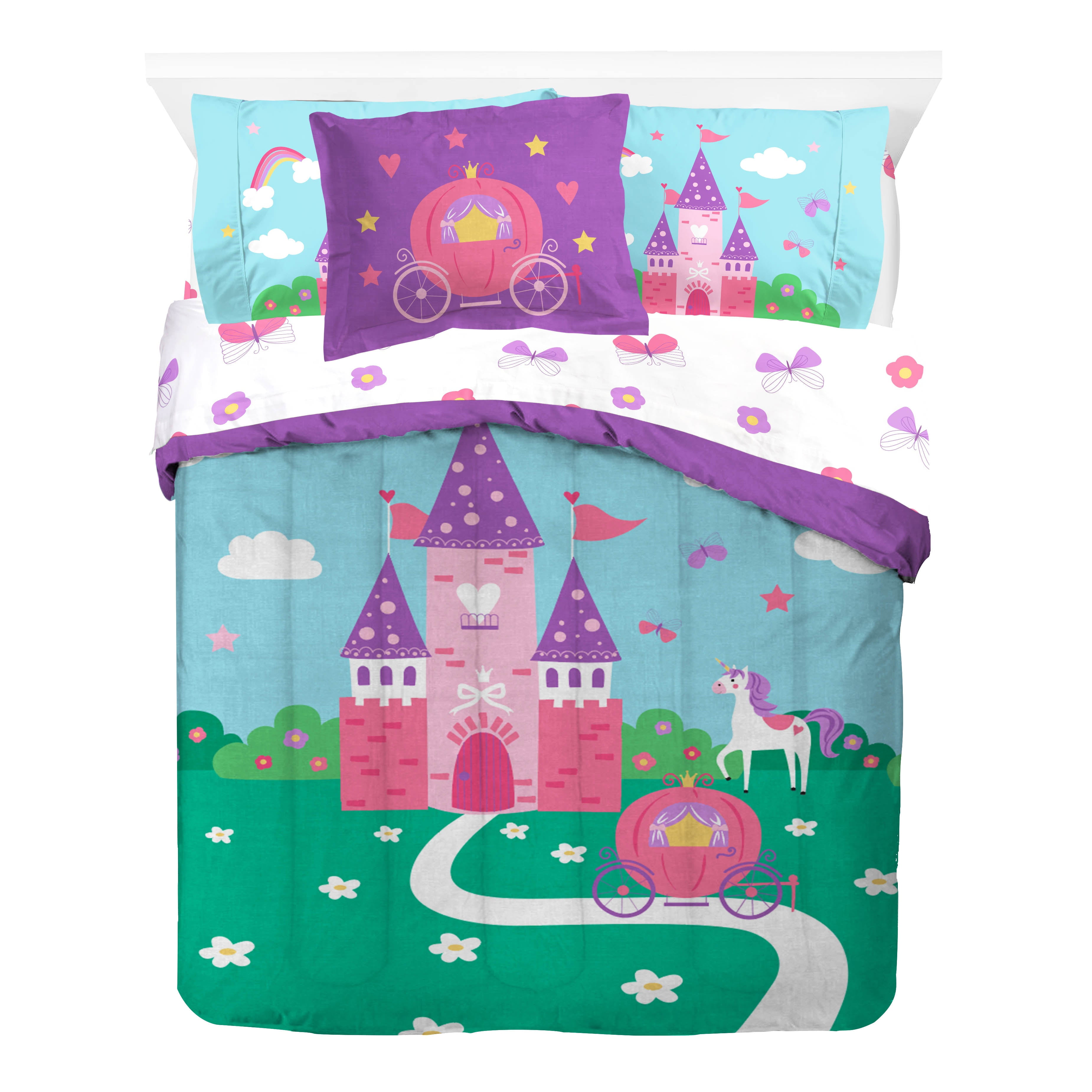 Sunny Side Up Magic Castle 5 Piece Toddler Size Bed Set with Sham - Image 5
