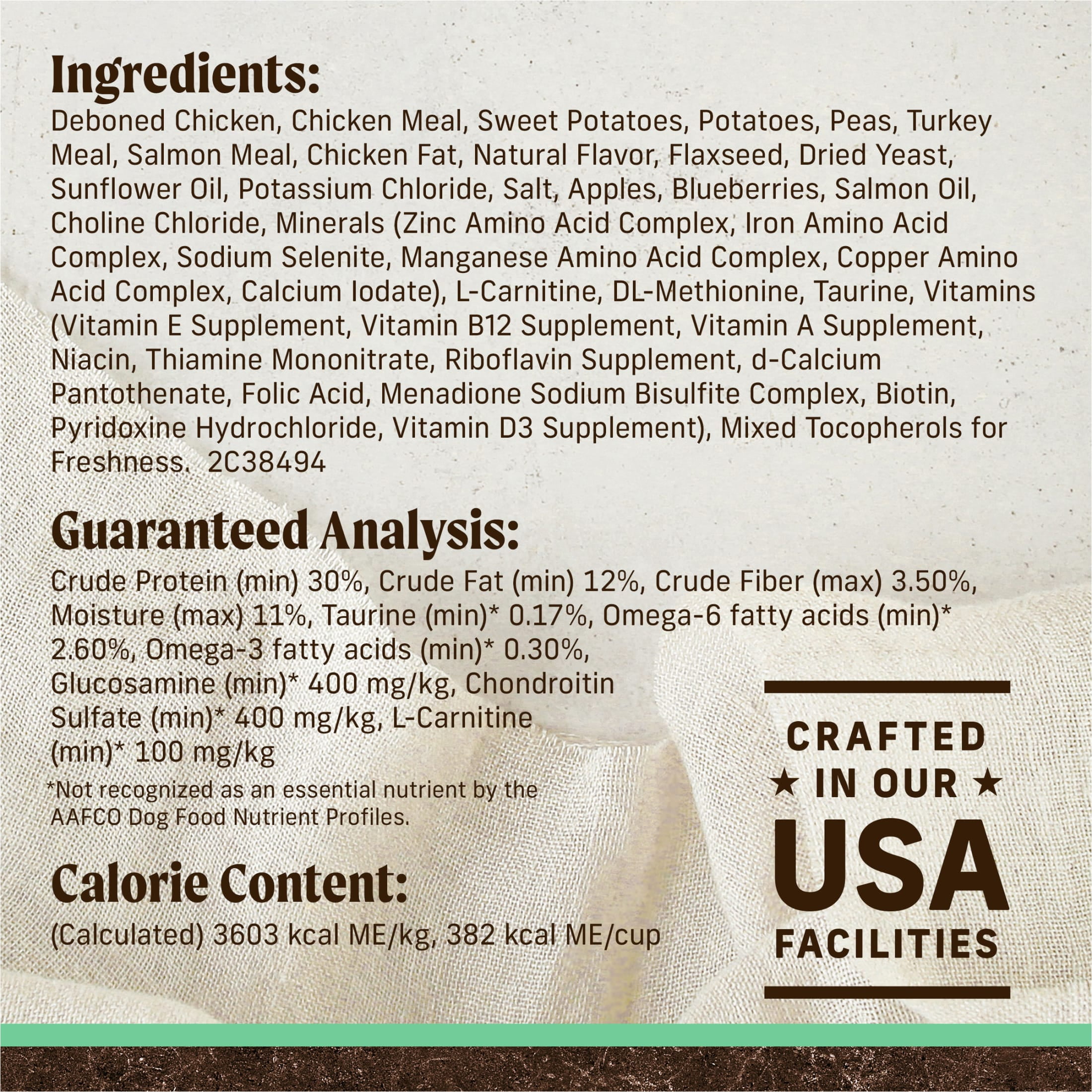 Merrick Grain-Free Dry Dog Food for Seniors, High Protein Real Chicken & Sweet Potato, 22 lb Bag - Image 2