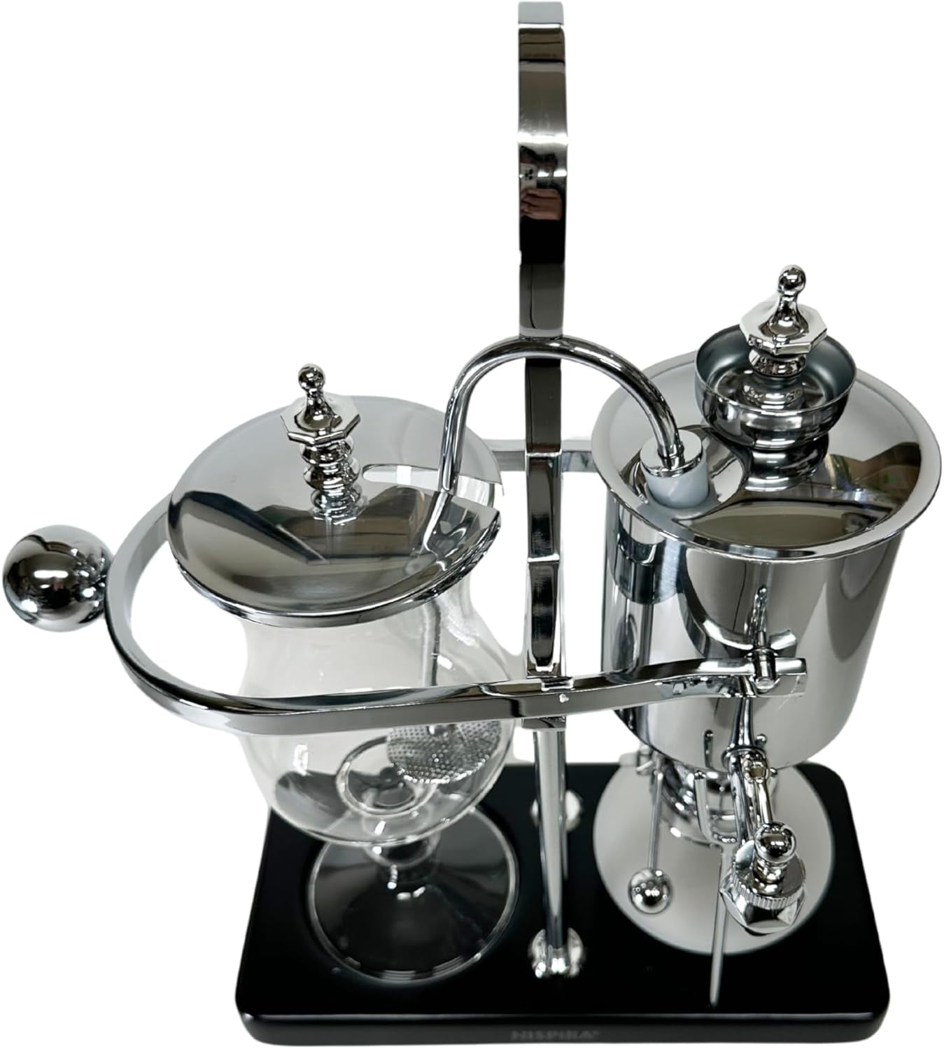 NISPIRA Belgian Belgium Luxury Royal Family Balance Syphon Siphon Coffee Maker Silver Color - Image 3