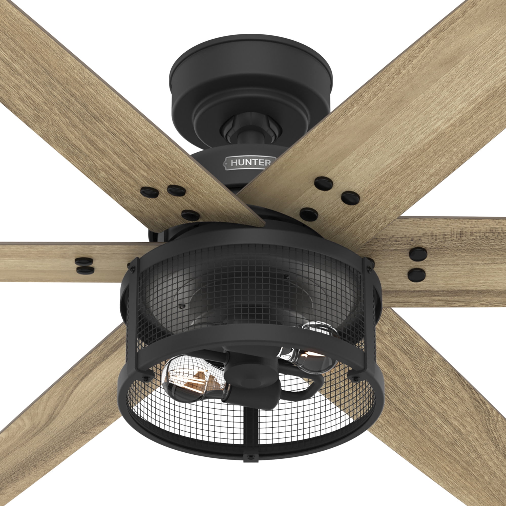 Hunter Fans - Houston - 6 Blade Ceiling Fan with Light Kit and Handheld Remote - Image 2