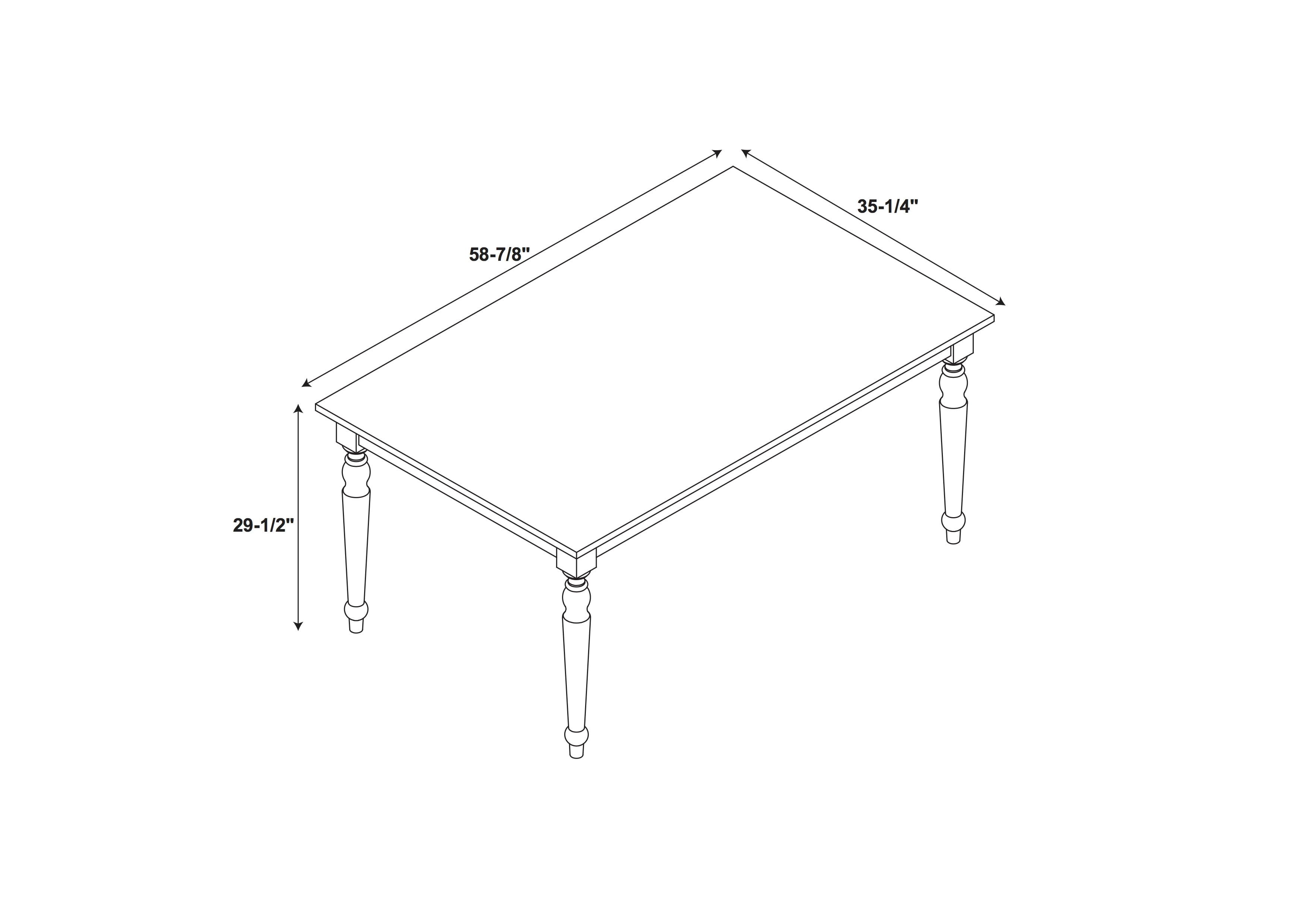 Linon Avalon Oak Wood Dining Table Decorative Turned Legs in Light Natural Brown - Image 3