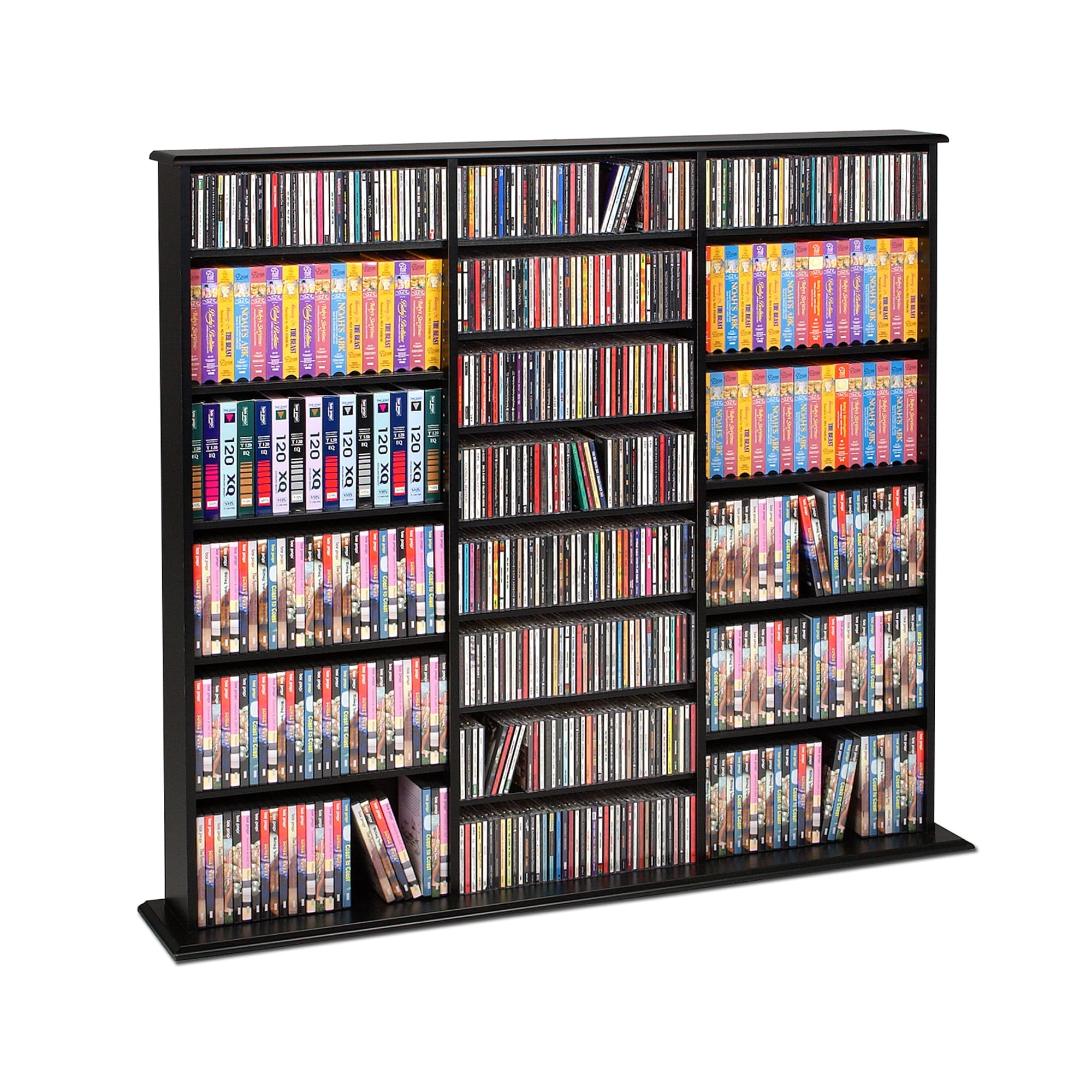Prepac 51" Triple CD DVD Wall Media Storage Rack in Black - Image 10