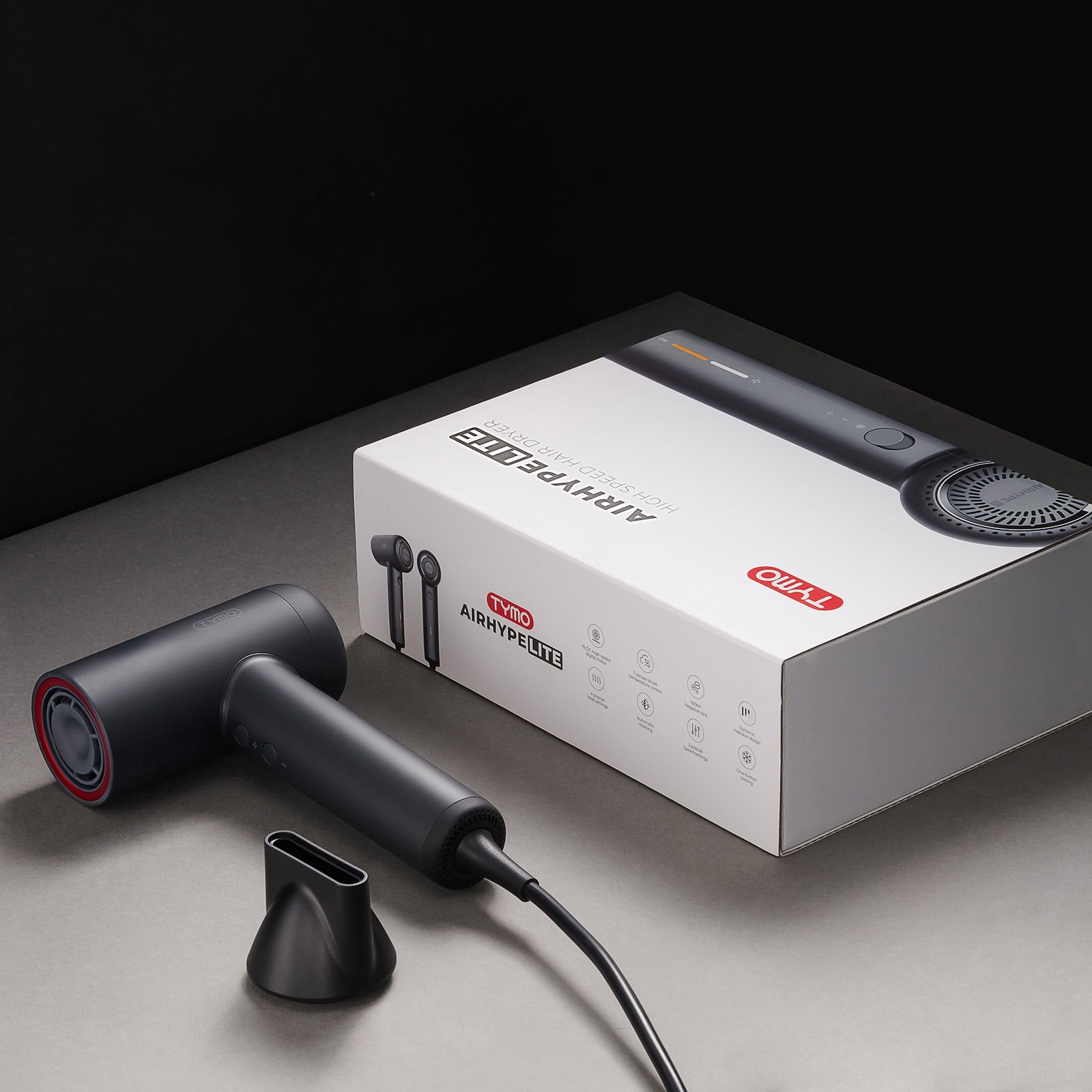 TYMO Ionic Hair Dryer, Professional 1500W High Speed for Fast Drying, Lightweight Blow Dryer with Low Noise, 4 Temps & 3 Speeds, Black - Image 9