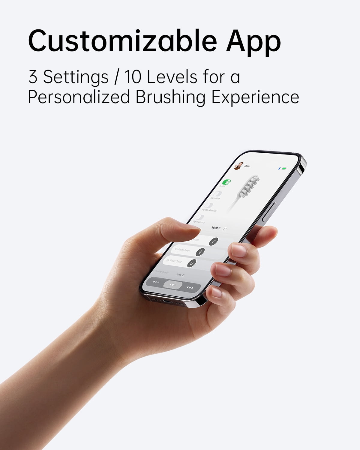 Laifen Wave Electric Toothbrush, Oscillation & Vibration Sonic Electric Toothbrush for Adults with 3 Brush Heads, IPX7 Waterproof Magnetic Rechargeable Travel Powered Toothbrush (ABS White) - Image 2