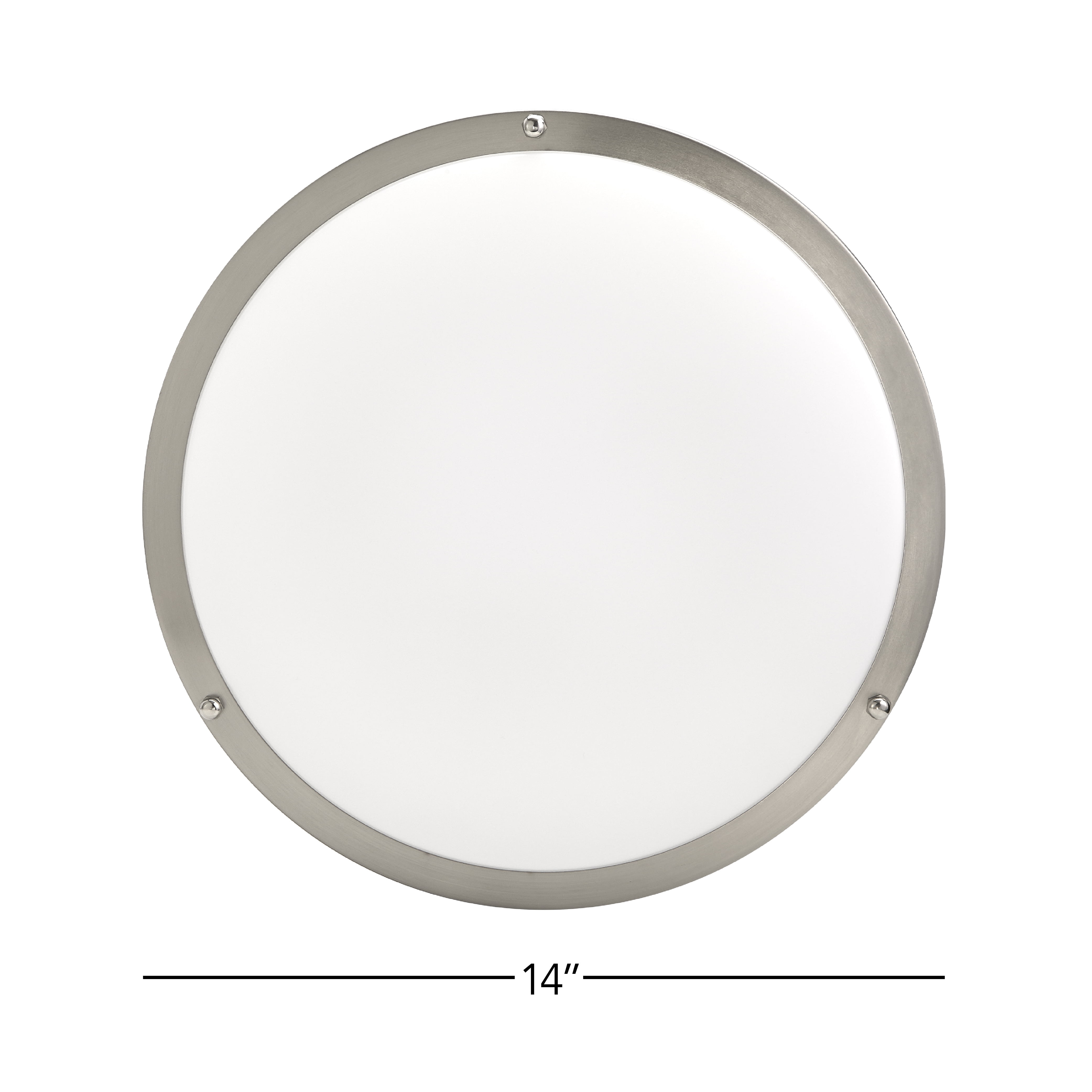 Maxxima Luvoni 14 in. Smart WiFi LED Ceiling Light - Dual Ring Satin Nickel 1600 Lumens Dimmable Flush Mount, CCT Selectable 2700K-6000K, Google Assistant and Alexa Compatible for Living Room Lighting - Image 3