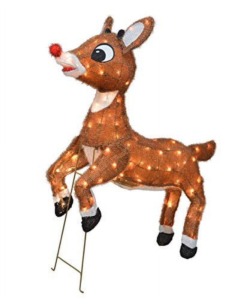 3D Rudolph The Red-Nosed Reindeer 36" Animated Outdoor Christmas Decor Yard Art - Image 2