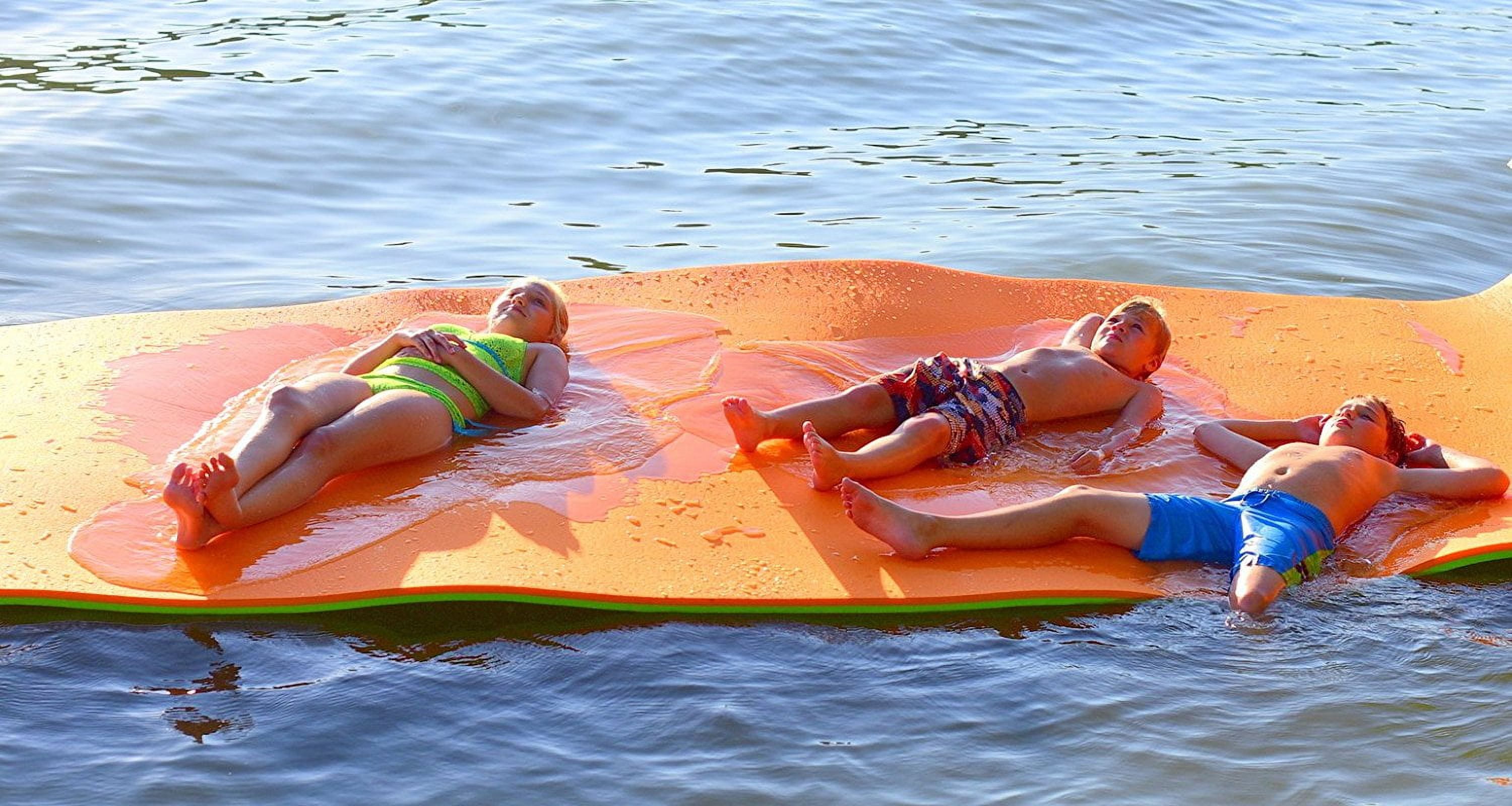 Rubber Dockie 18x6 ft Premium Foam Floating Water Mat Pad (Green & Orange) - Image 5